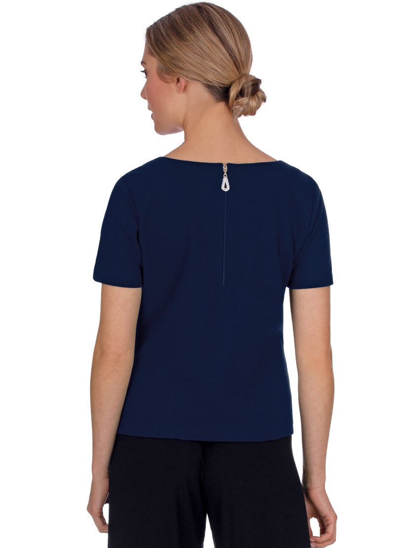 Trigema Sweatshirt TRIGEMA shirt met korte mouwen met kristalstenen
