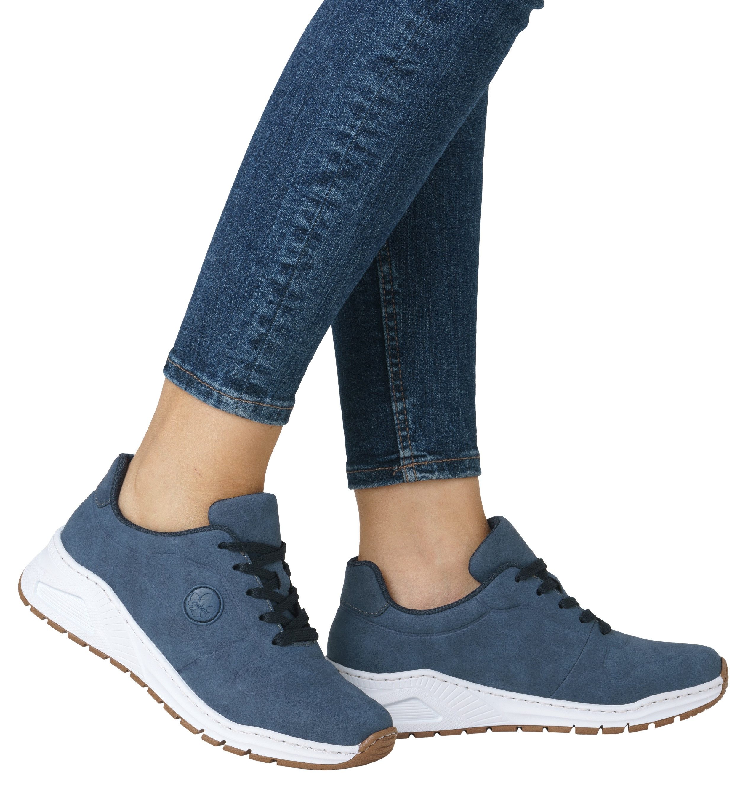 Rieker Sneakers met memosoft-binnenzool, vrijetijdsschoen, lage schoen, veterschoen