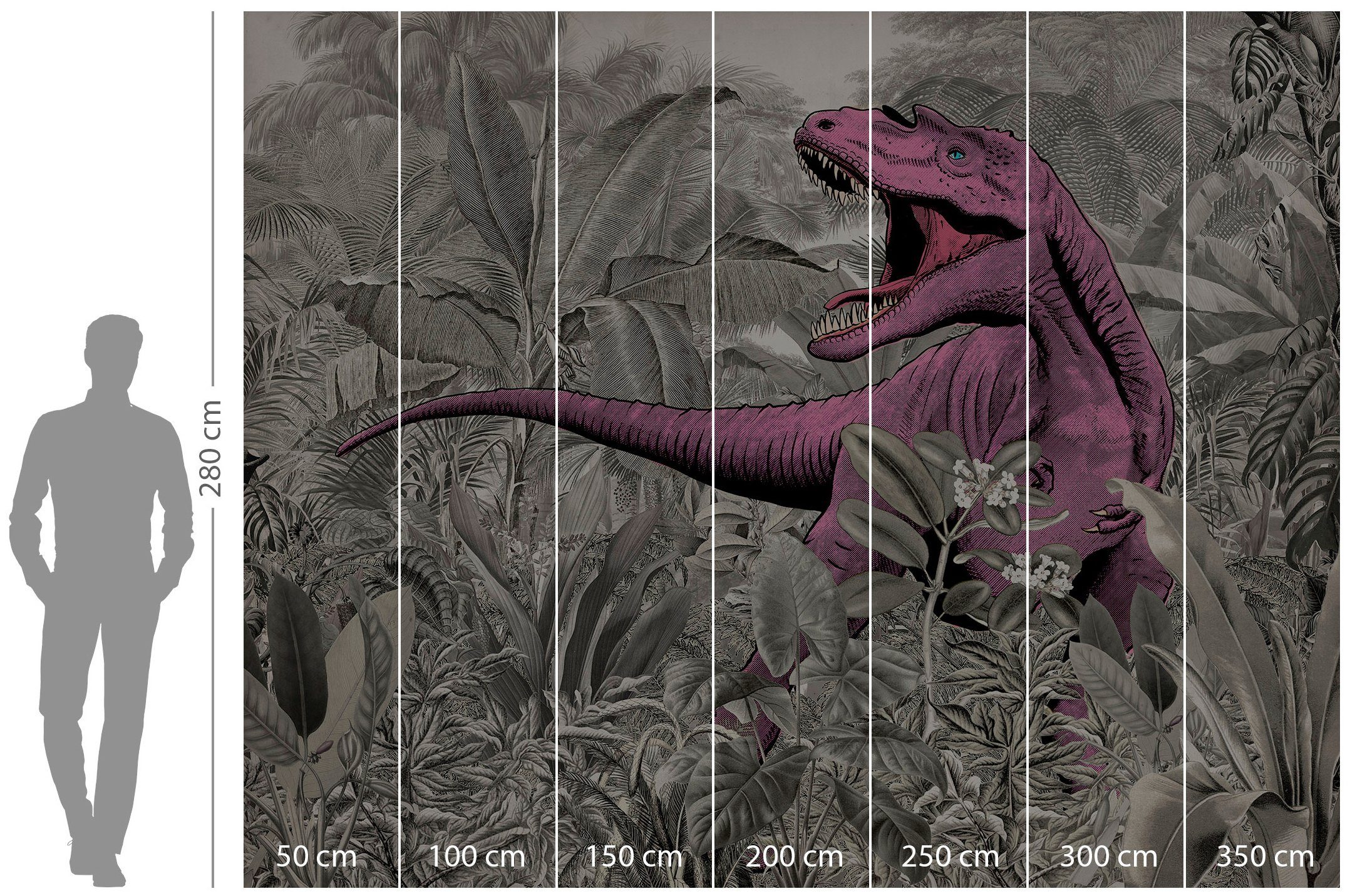 Komar Vliesbehang Digitale print vlies - Pinky - Afmeting 350 x 280 cm