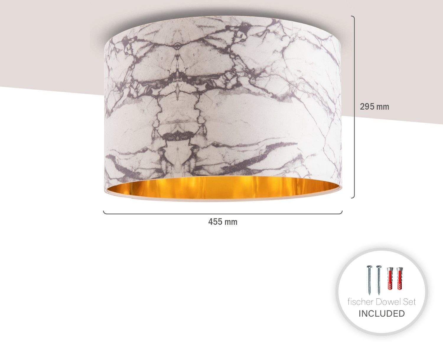 Paco Home Plafondlamp Kracht 525 Plafondlamp woonkamer hanglamp eetkamer marmer wit E27