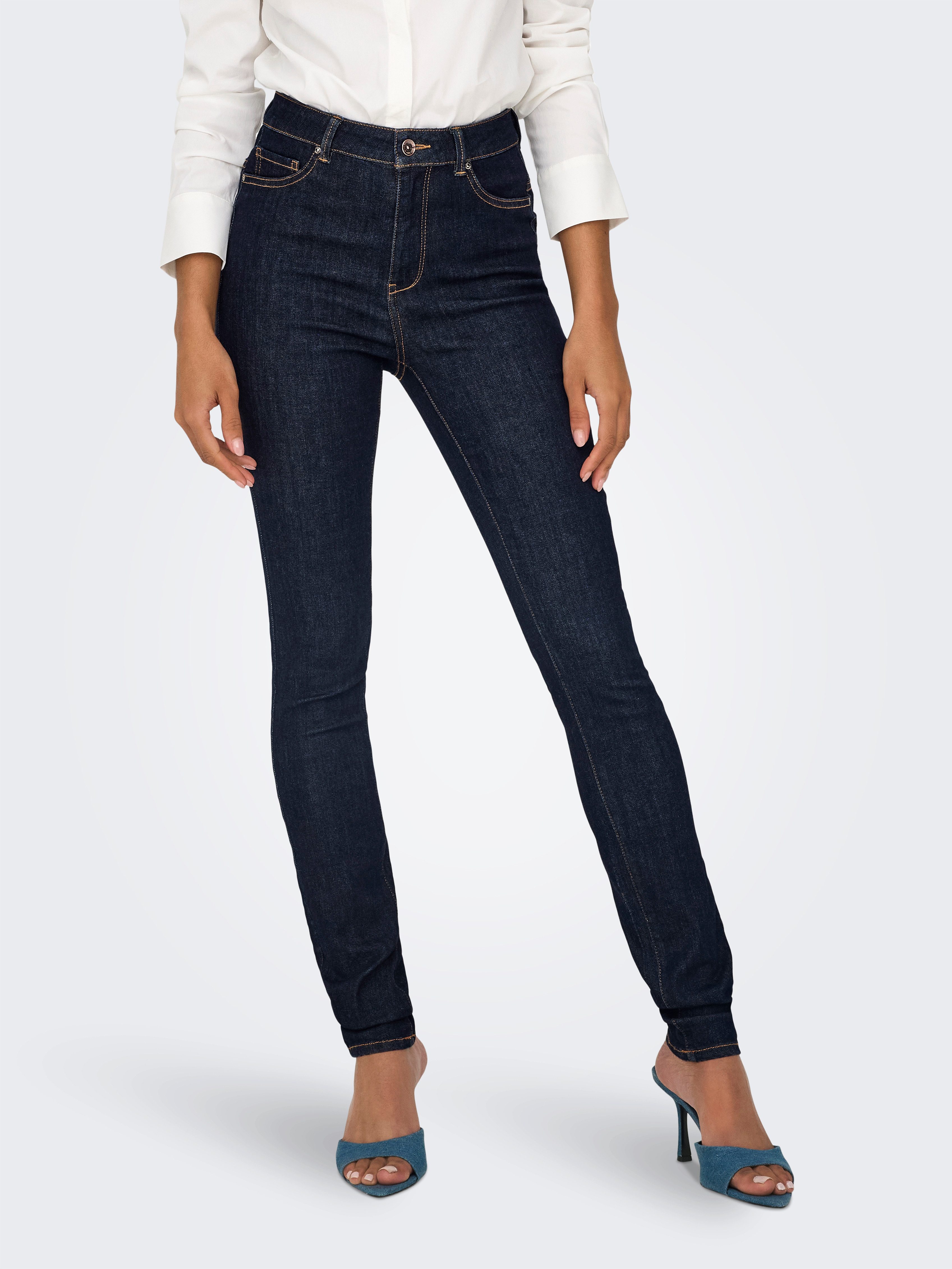 Only Skinny fit jeans ONLROSE HW SKINNY DNM GUA030 dames skinny jeans maat XS (34) blauw