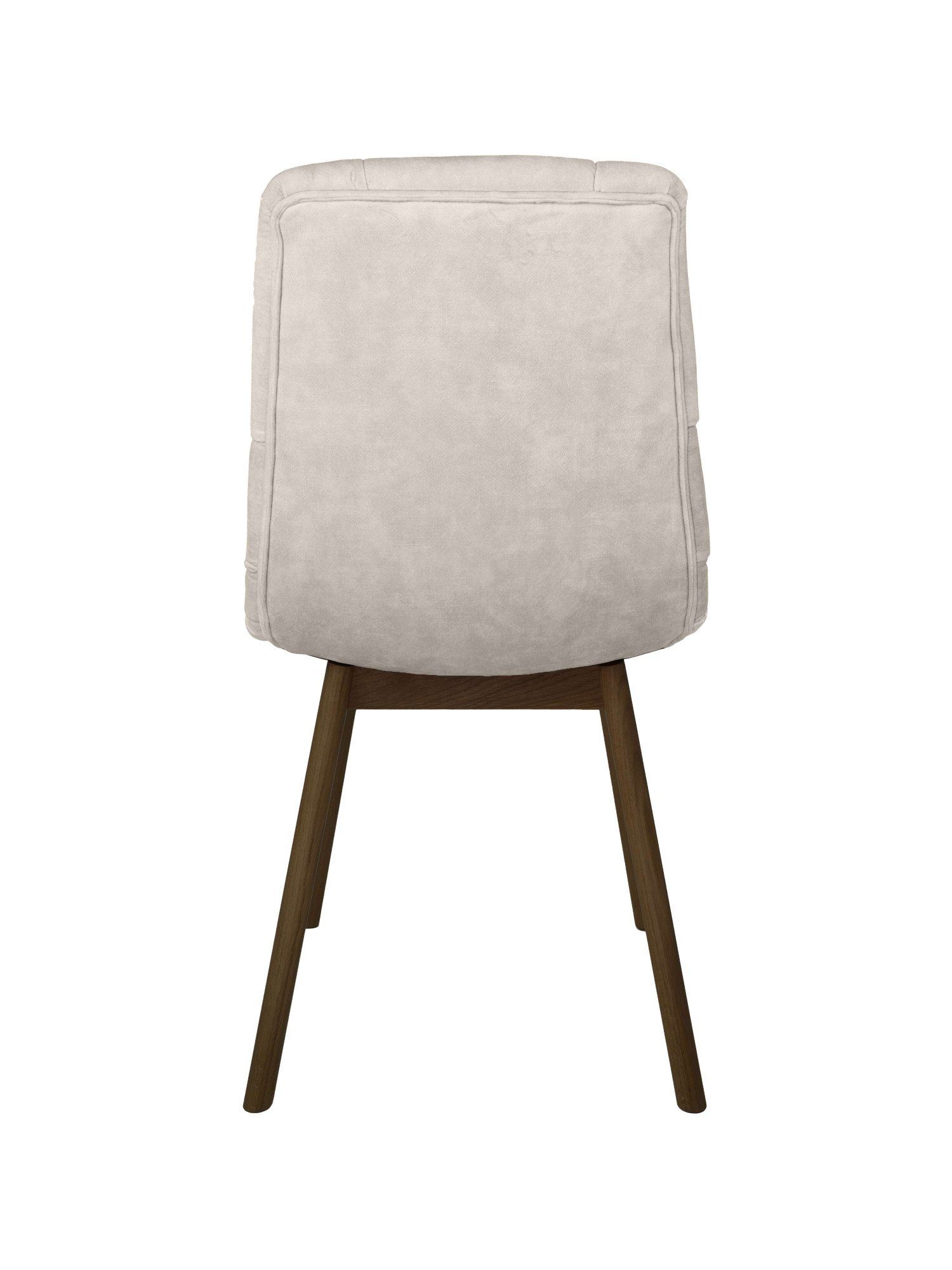 andas Eetkamerstoel Ramon met massief houten poten, in verschillende kleuren en stoffen (set, 2 stuks)