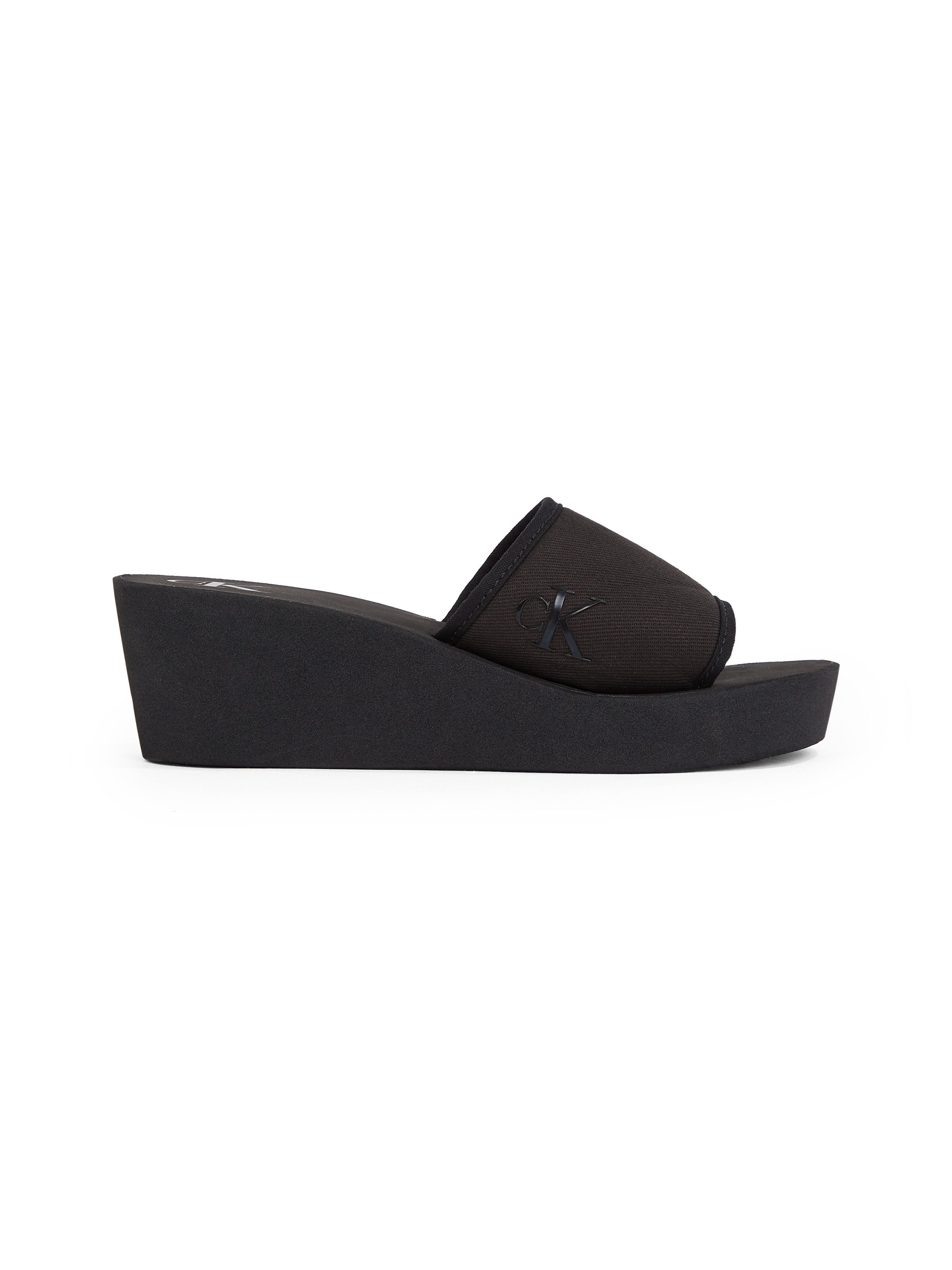 Calvin Klein Badslippers BEACH WEDGE SLIDE CANVAS