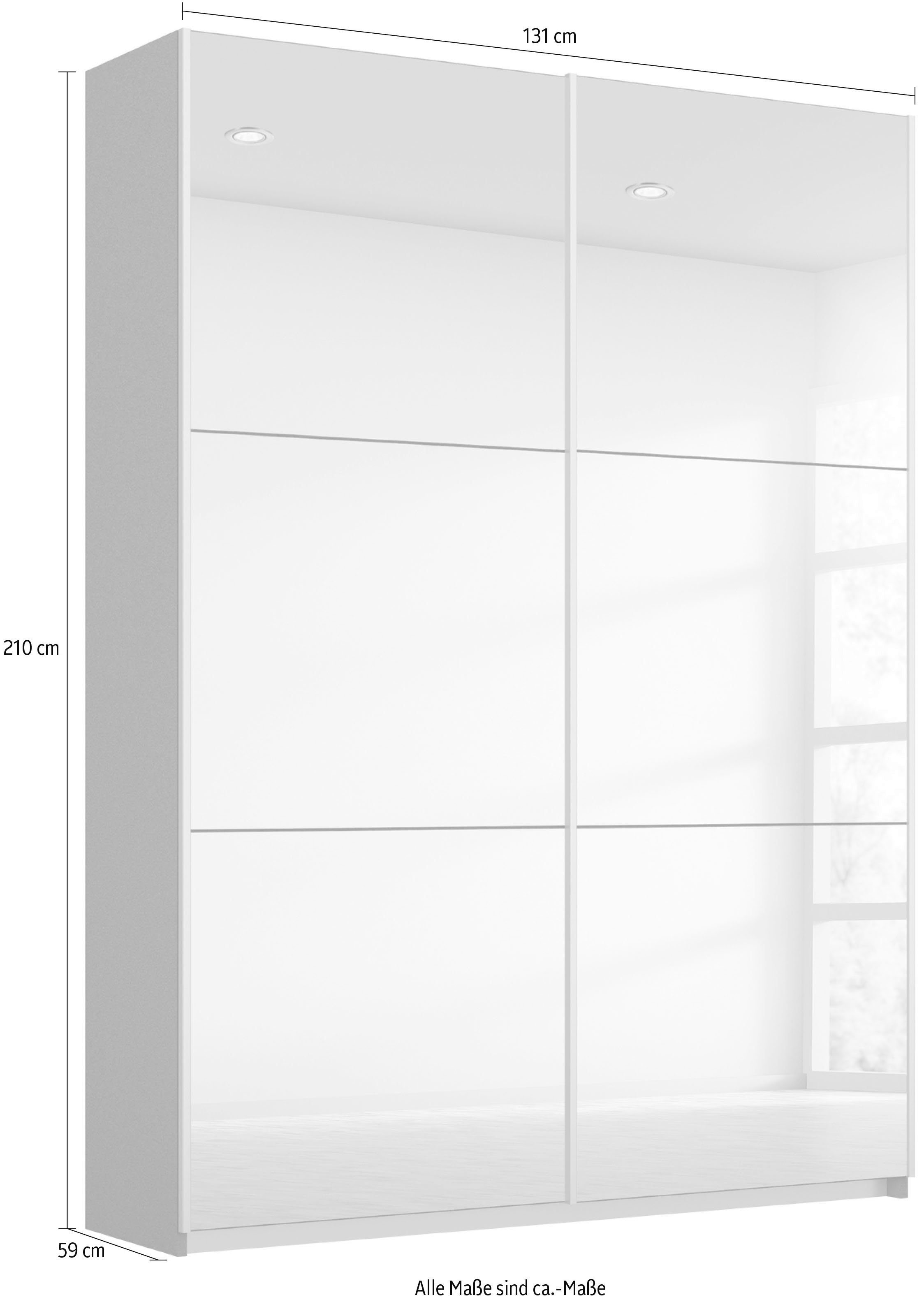 rauch Zweefdeurkast Kledingkast kast garderobe REFLECT inclusief praktische binneninrichting met veel opbergruimte made in germany