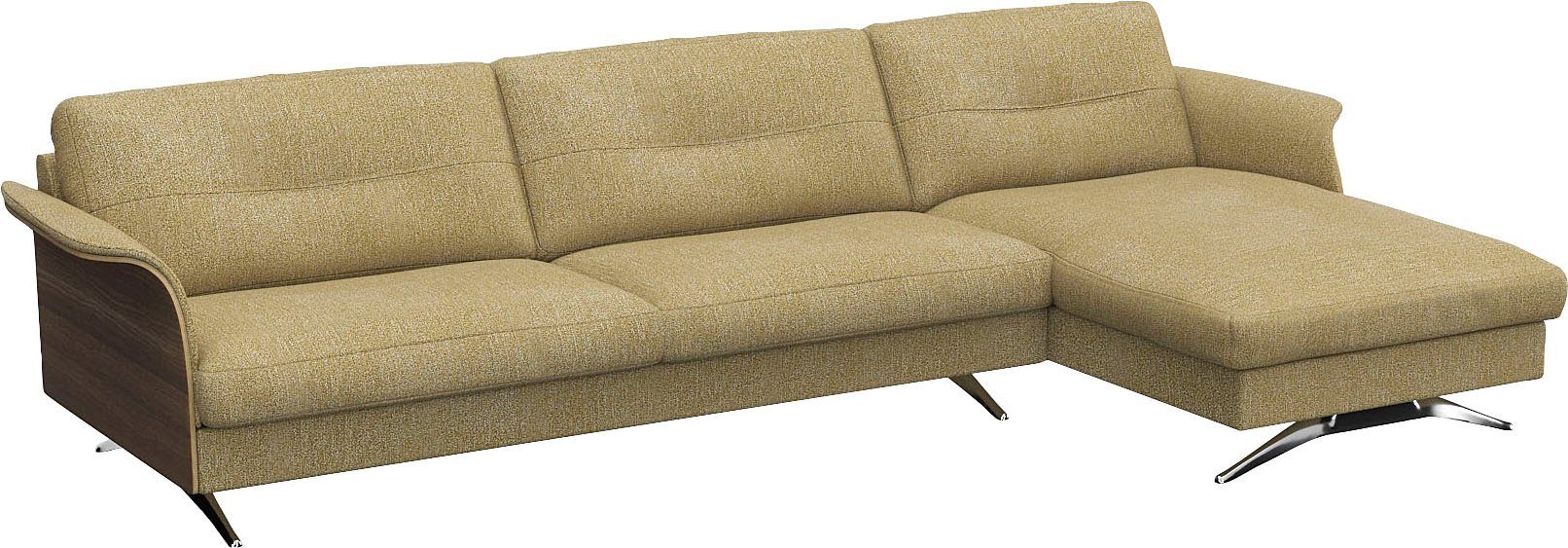 FLEXLUX Hoekbank Glow designbank, comfortabel en comfortabel door hoogwaardige zitconstructie