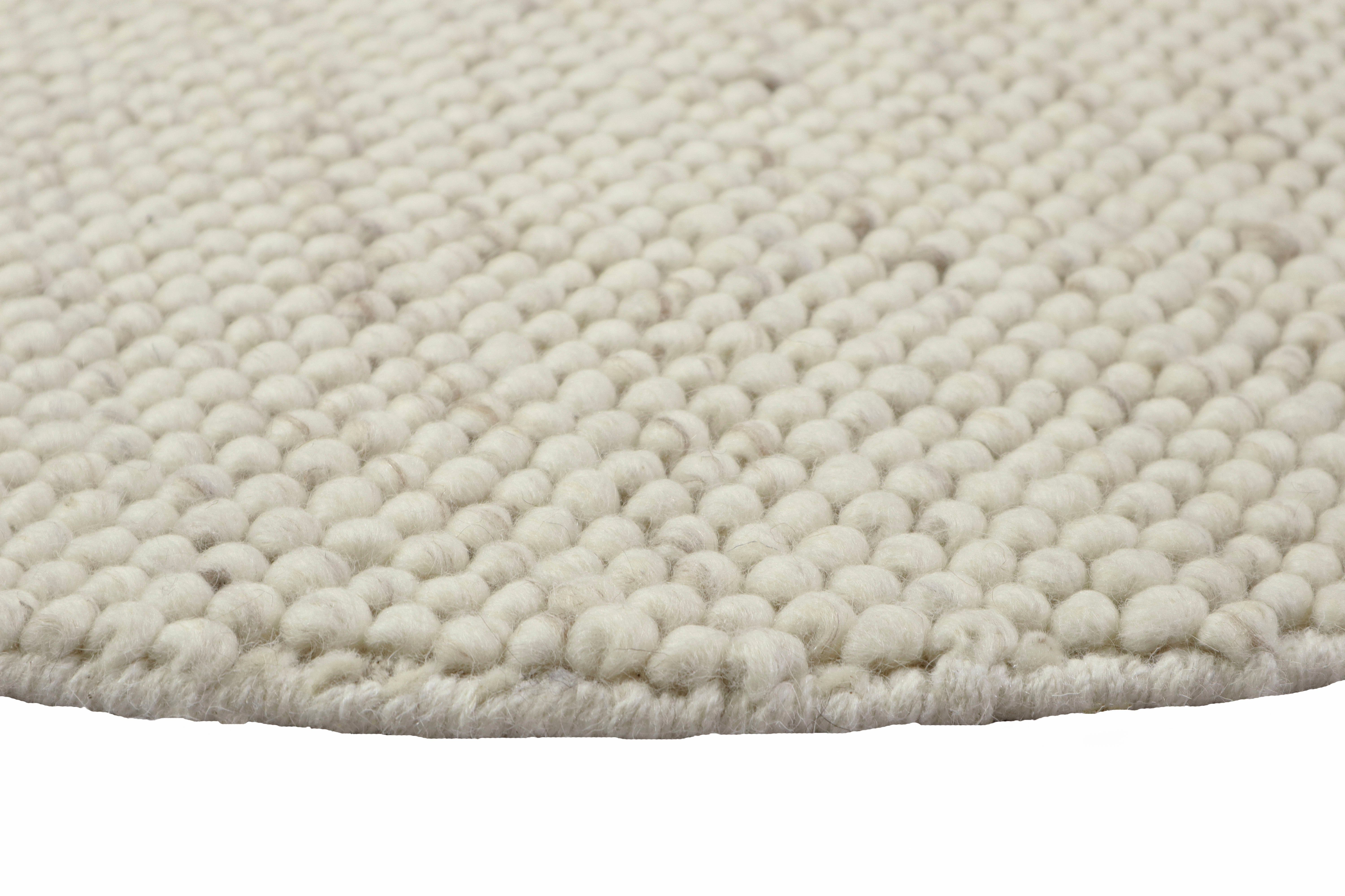 LeGer Home by Lena Gercke Vloerkleed Ainhoa, handgeweven, wol 120 cm, effen, handgeweven tapijt, woonkamer, slaapkamer, eetkamer