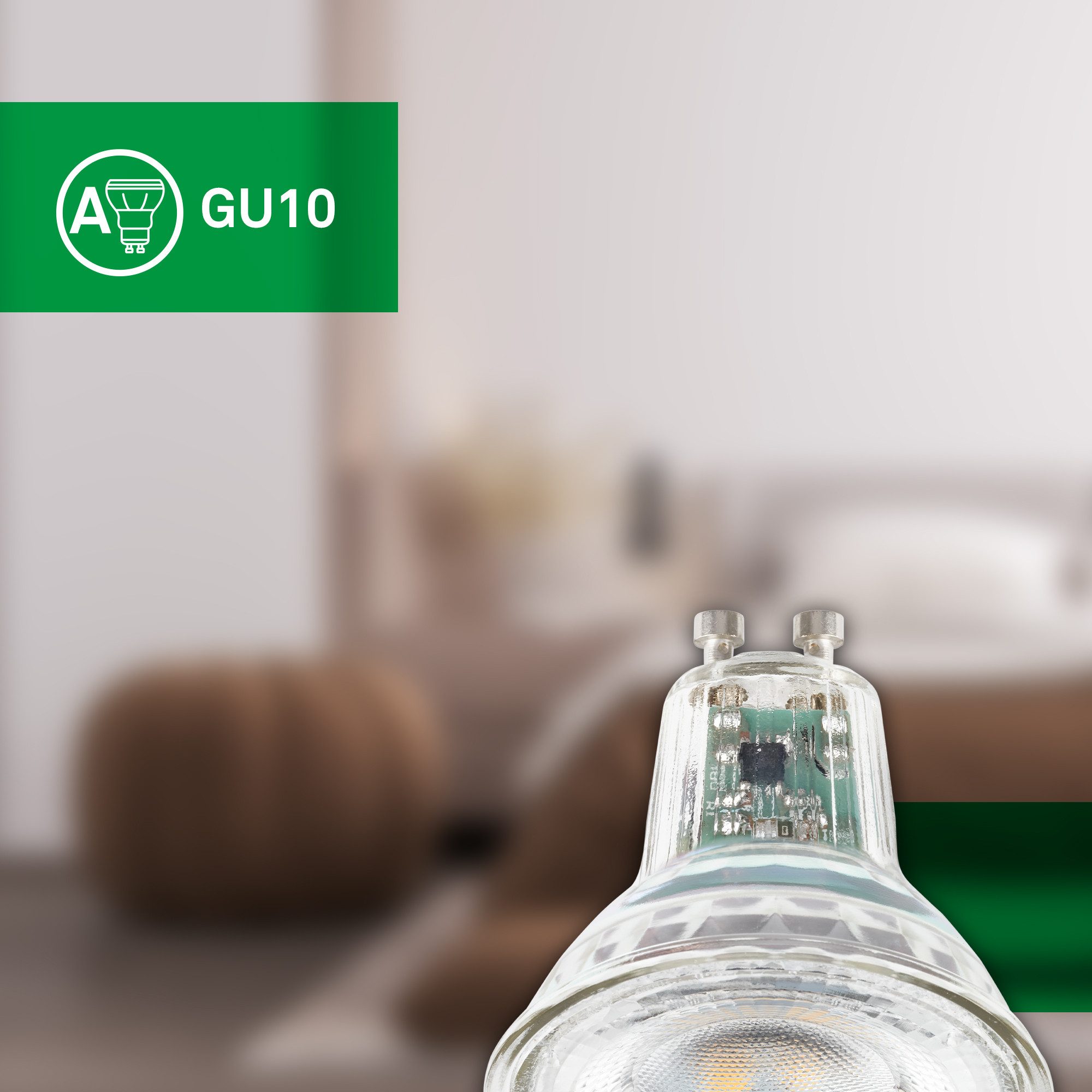 Briloner Leuchten Led-verlichting Ultra-efficiënte GU10 lichtbron EEK A, 2-pack, GU10
