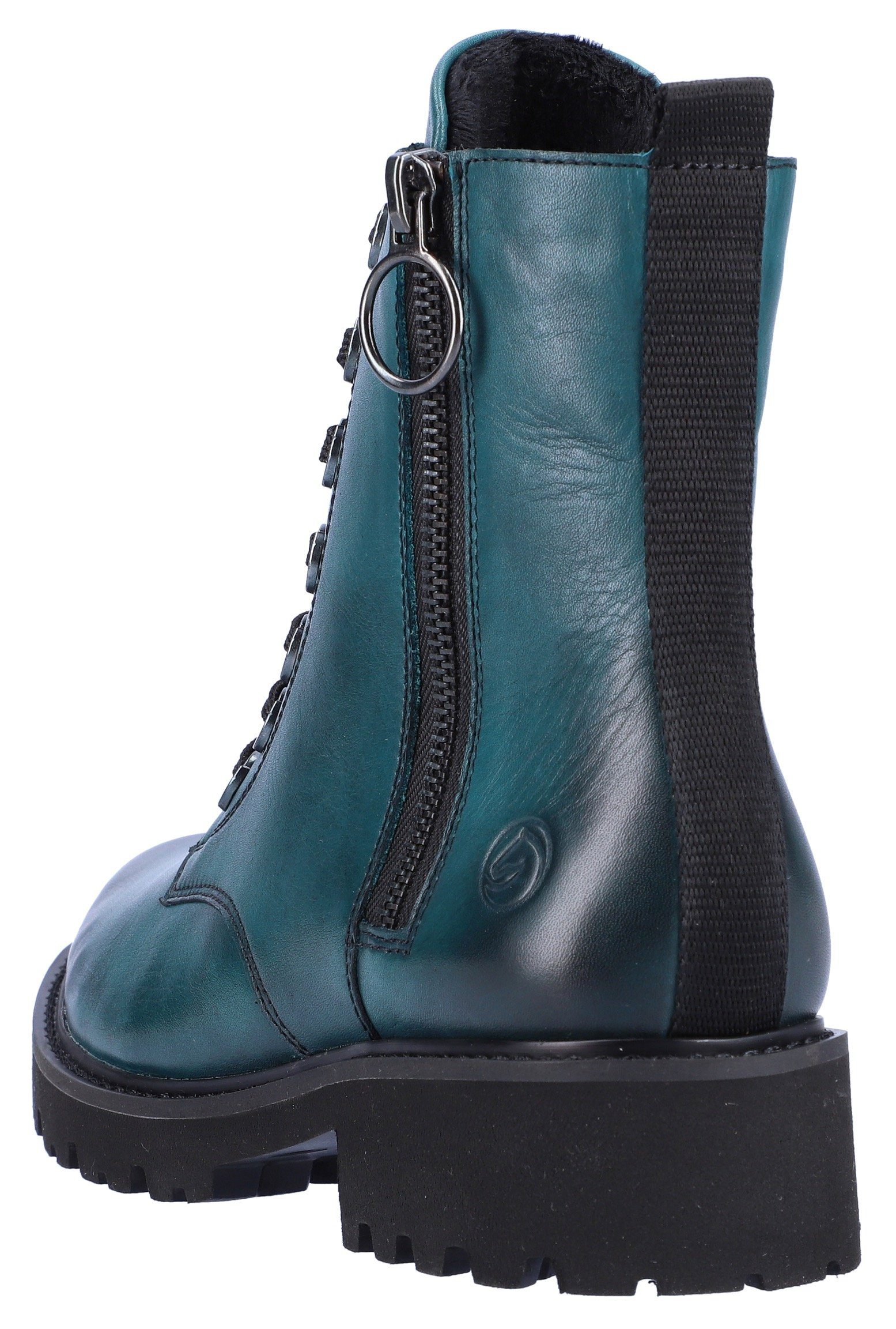 Remonte Veterlaarsjes blokhak, laarsjes, veterschoenen, flats in used look