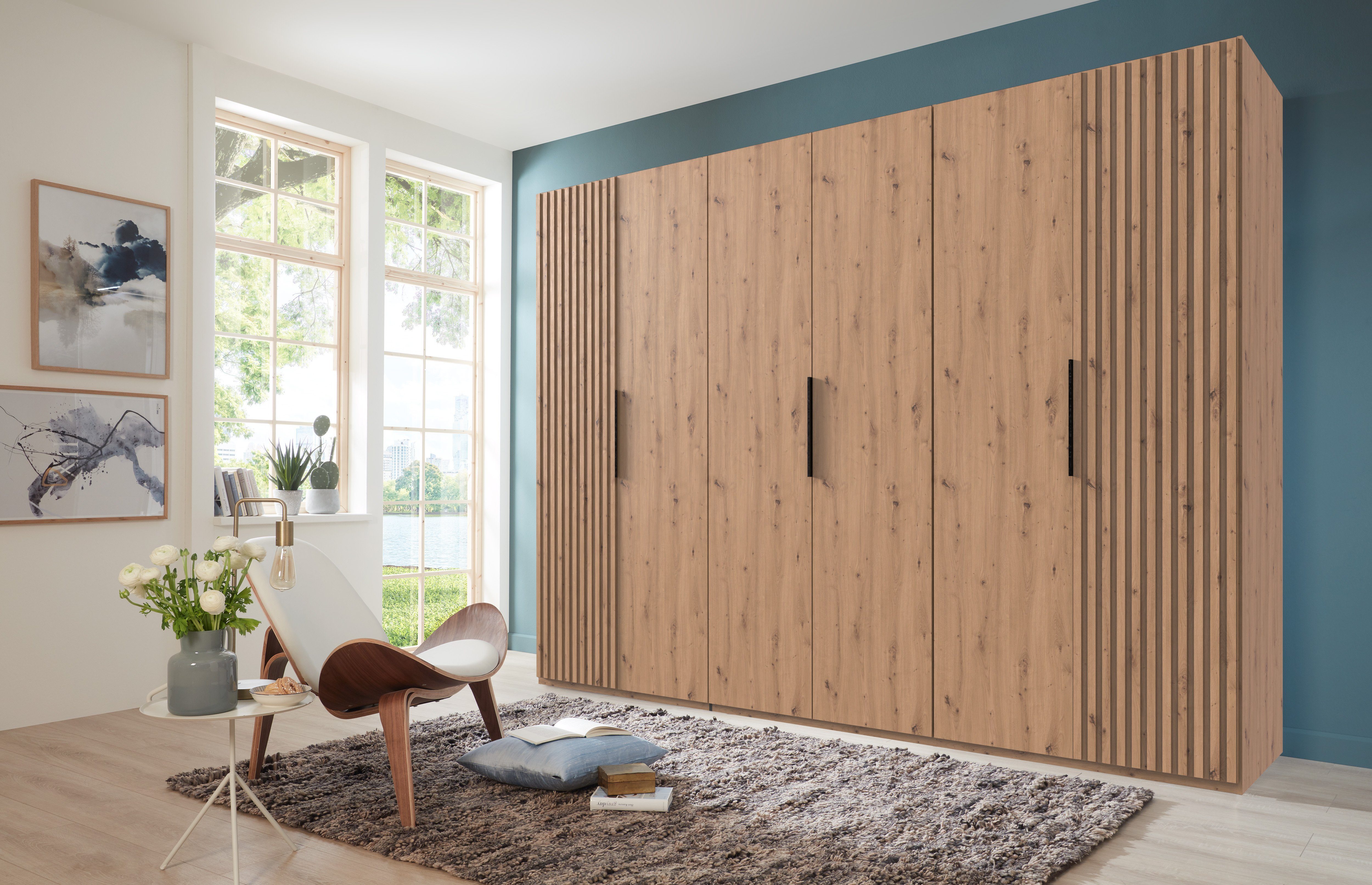 Wimex Draaideurkast Andorra by fresh to go Met 3D-stroken voor akoestische paneel-look