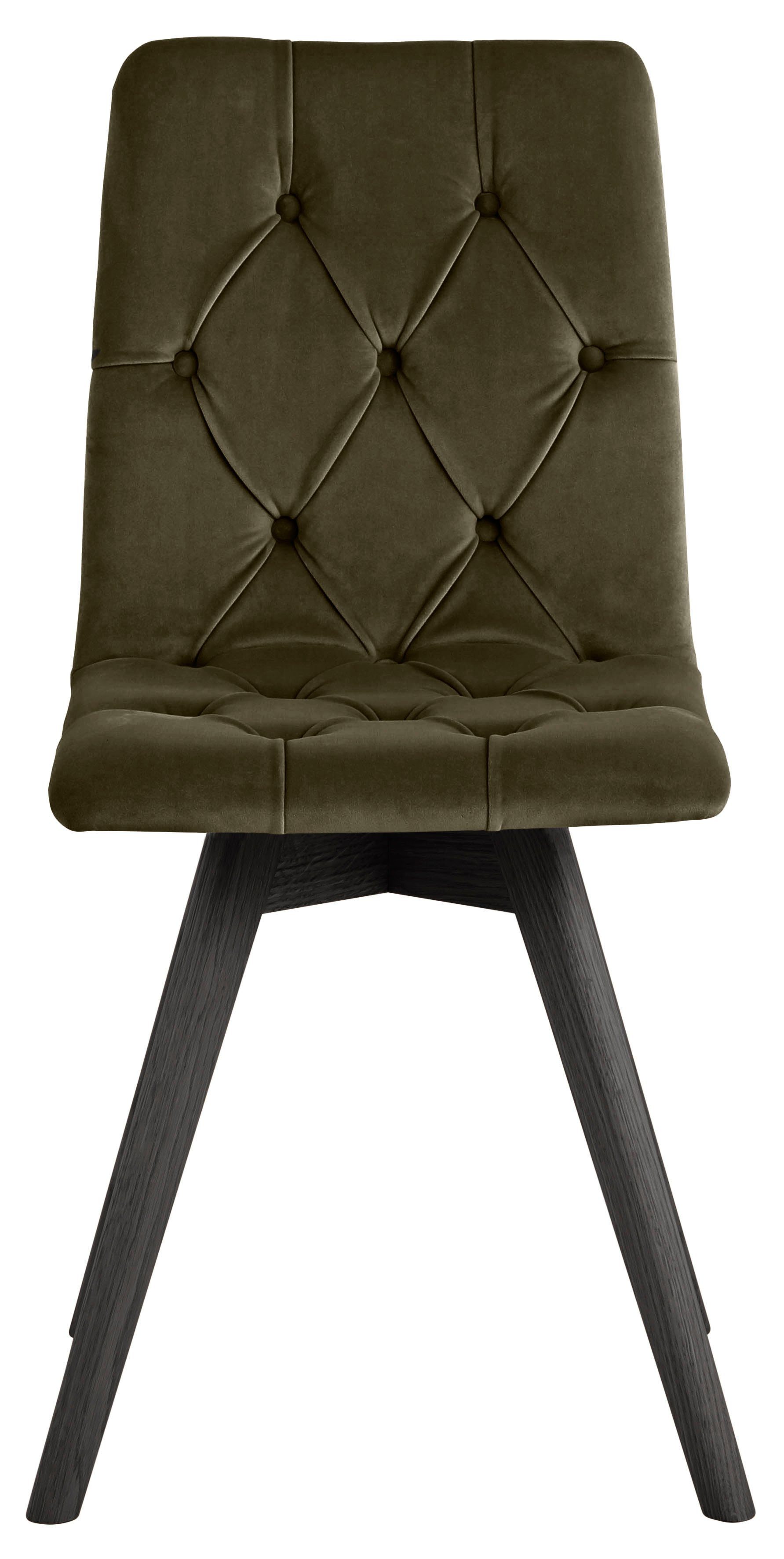 andas Eetkamerstoel Rania met massief houten poten (set, 2 stuks)