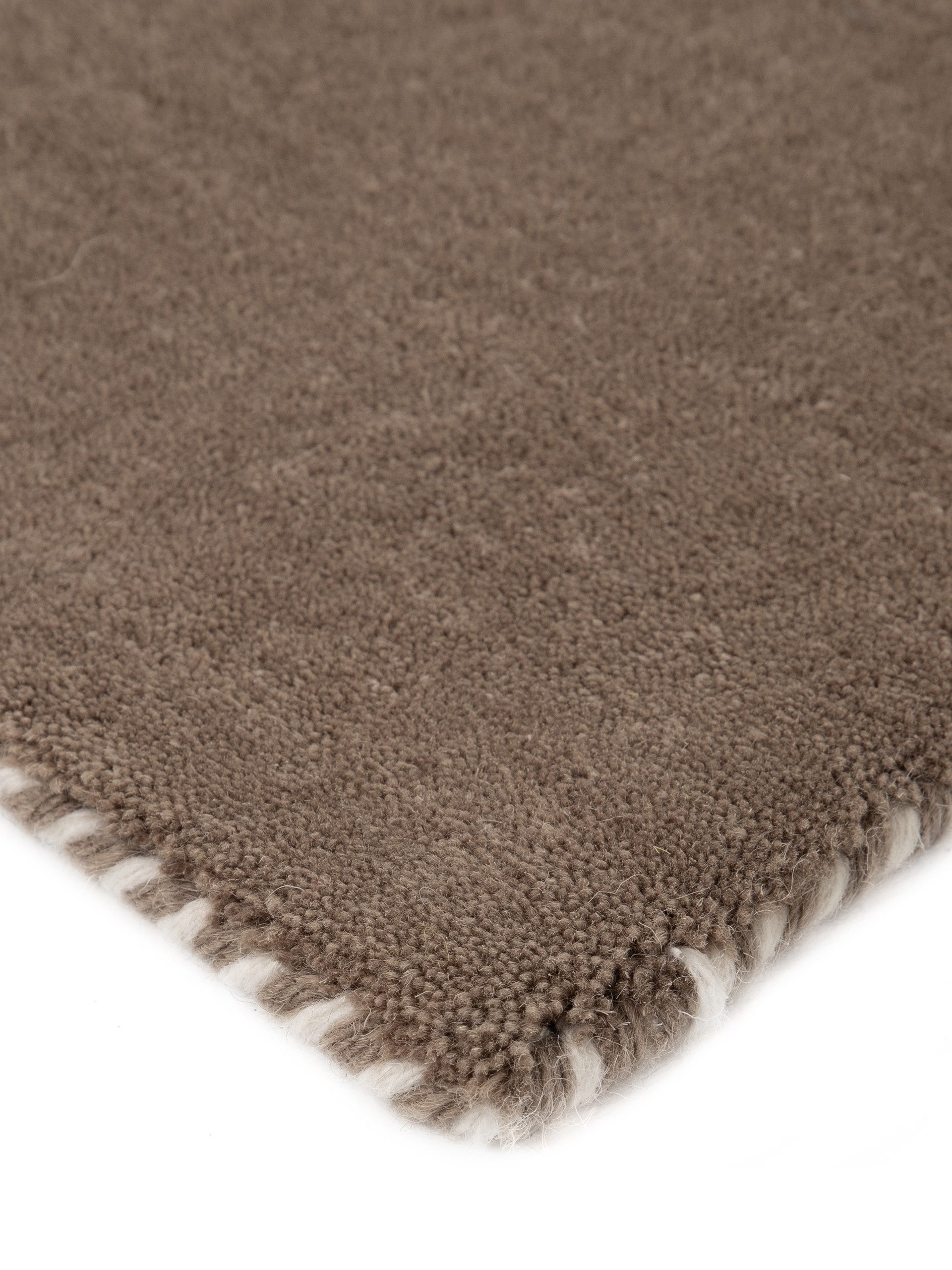 carpetfine Wollen kleed Gabbeh Lola Uni met natuurlijk plantaardig materiaal handgeweven, ook in rond