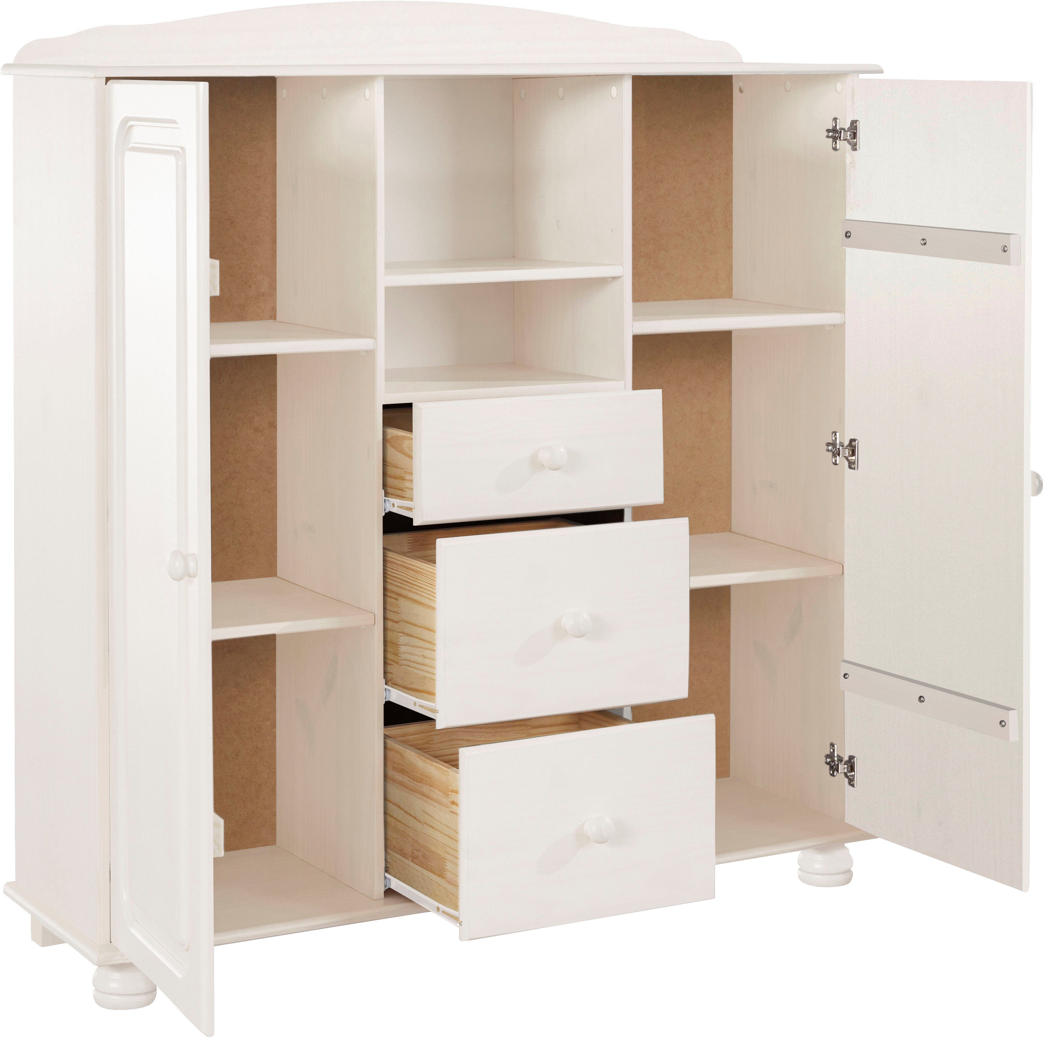 Home affaire Highboard Mette Opbergkast met 3 lades en verstelbare planken