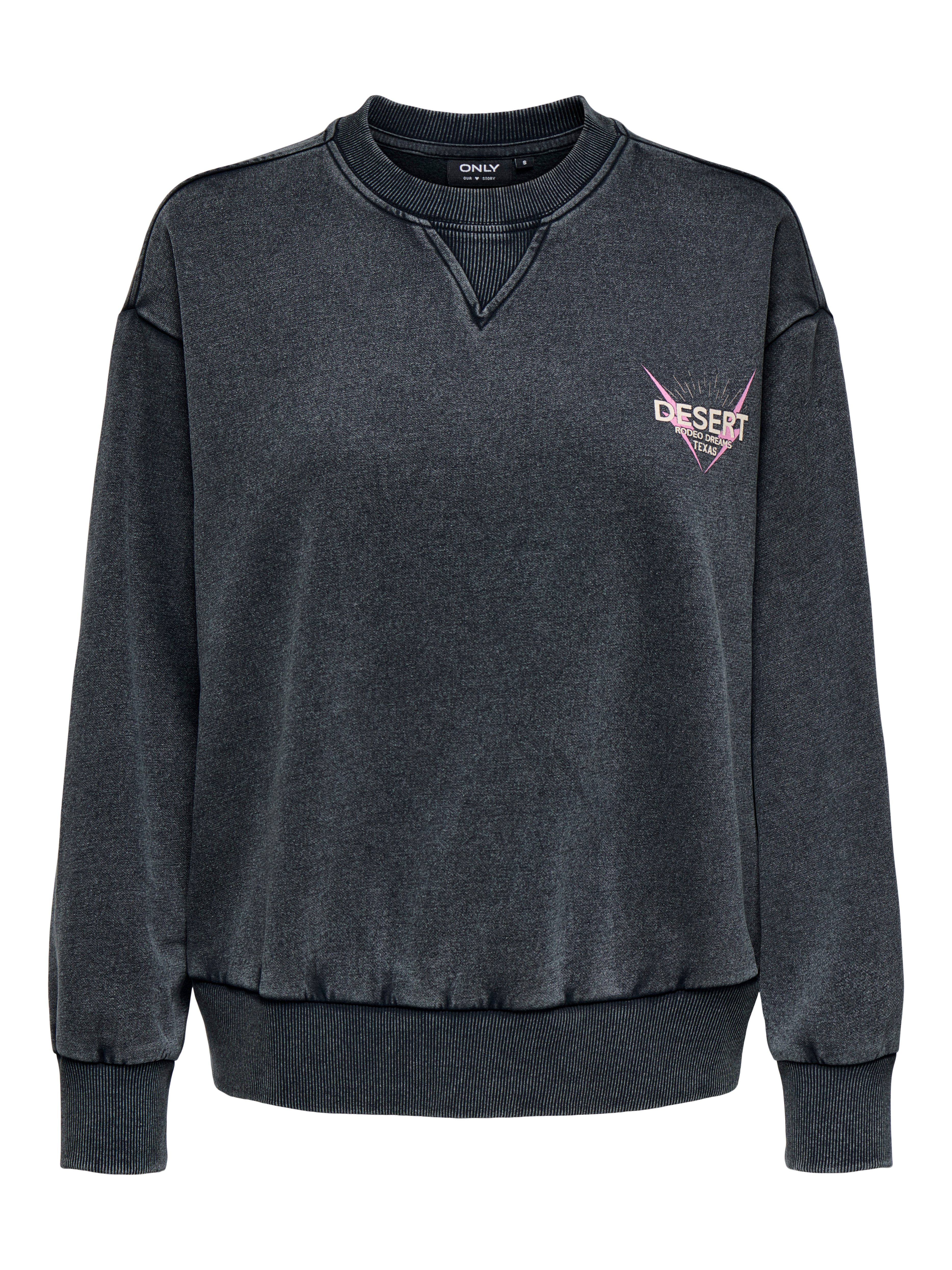 Only Sweatshirt ONLLUCINDA L/S WILD O-NECK BOX SWT