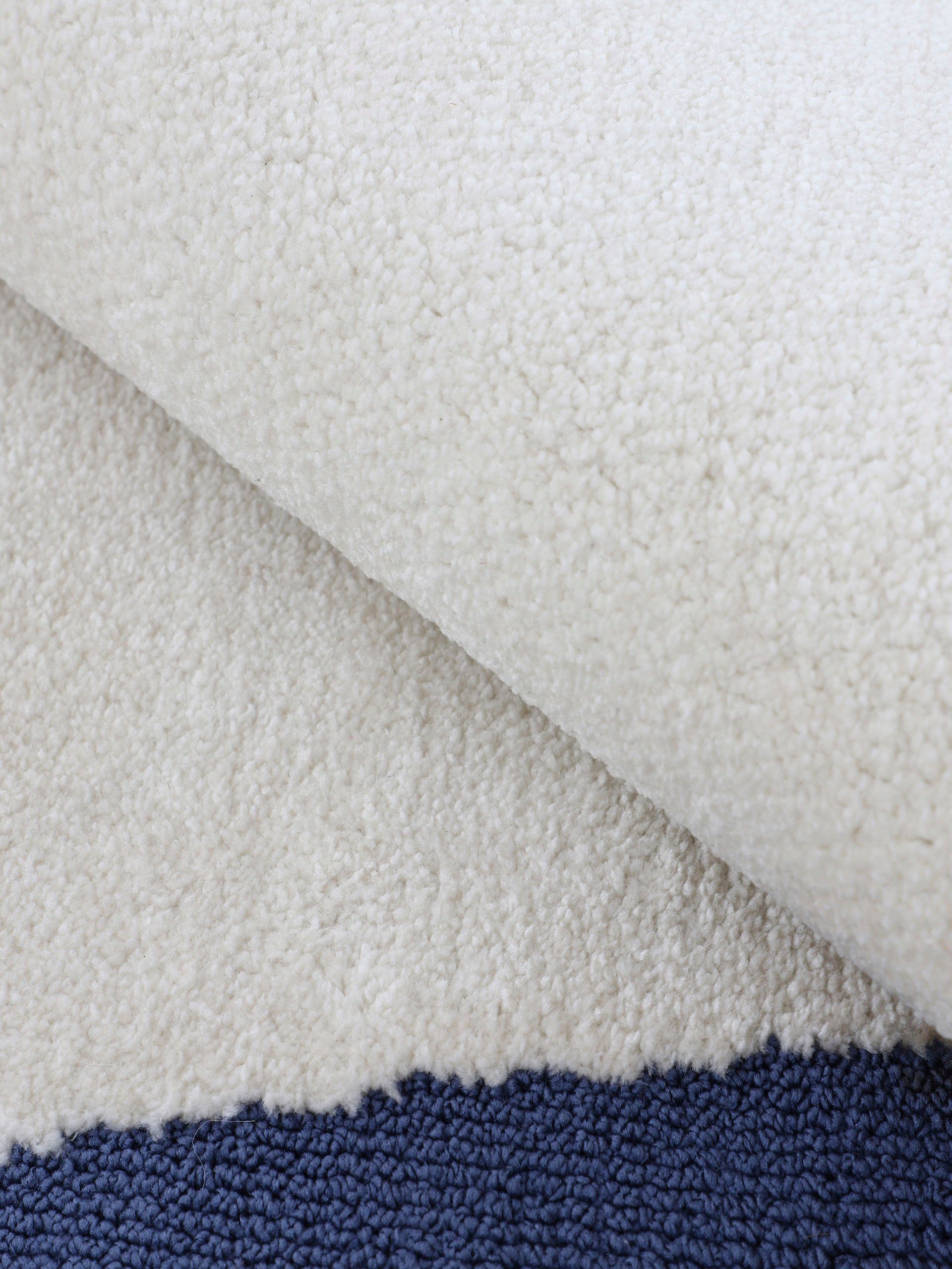 carpetfine Vloerkleed Holly 6 Effen kleuren, met bies, woonkamer