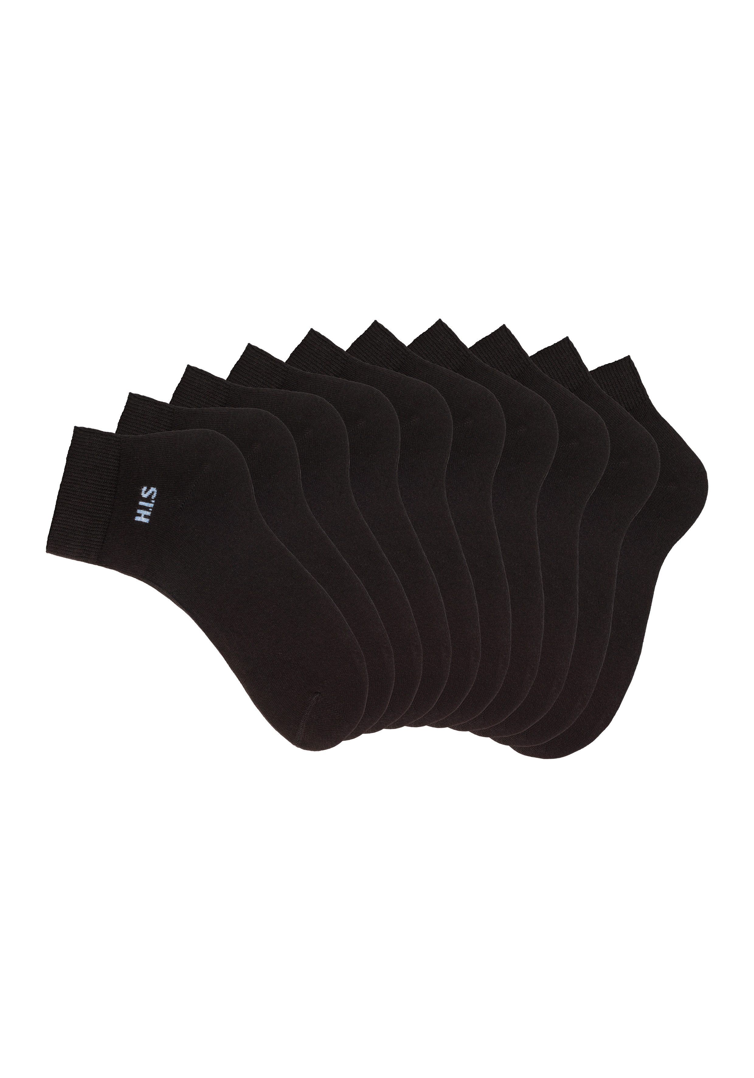 H.I.S Korte sokken met gekleurde binnenkant van de band (set, 10 paar)