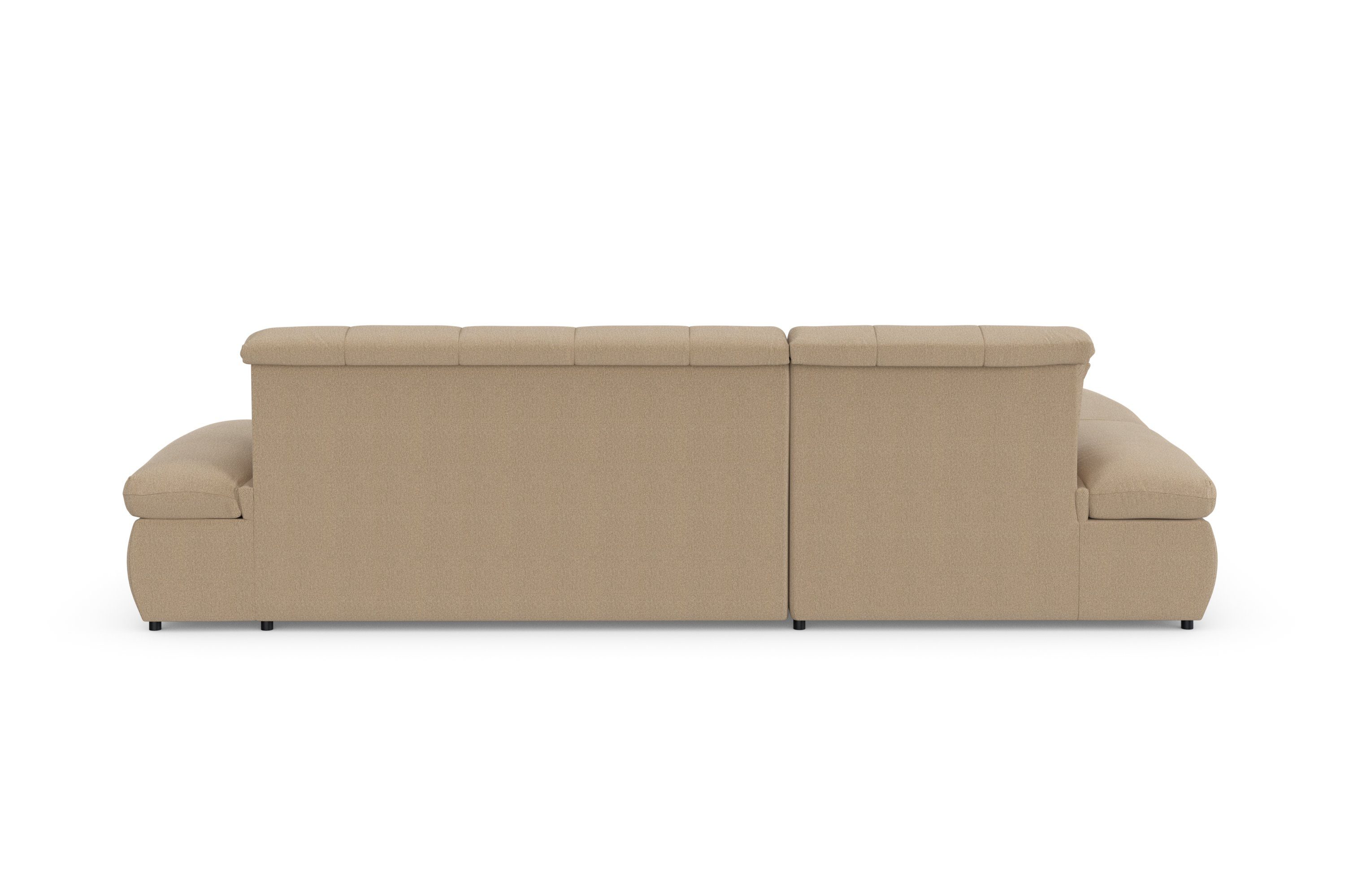 DOMO collection Hoekbank Moric, L-vorm, XXL-bank - Breedte 300cm XXL-formaat, optioneel ook met slaapbank functie en verstelling armleuning,