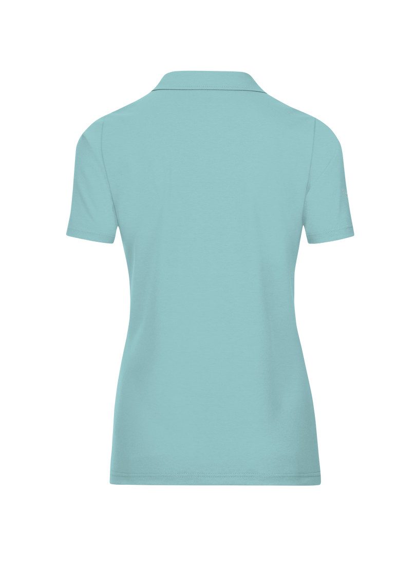 Trigema Poloshirt TRIGEMA poloshirt van katoen met kristallen (1-delig)