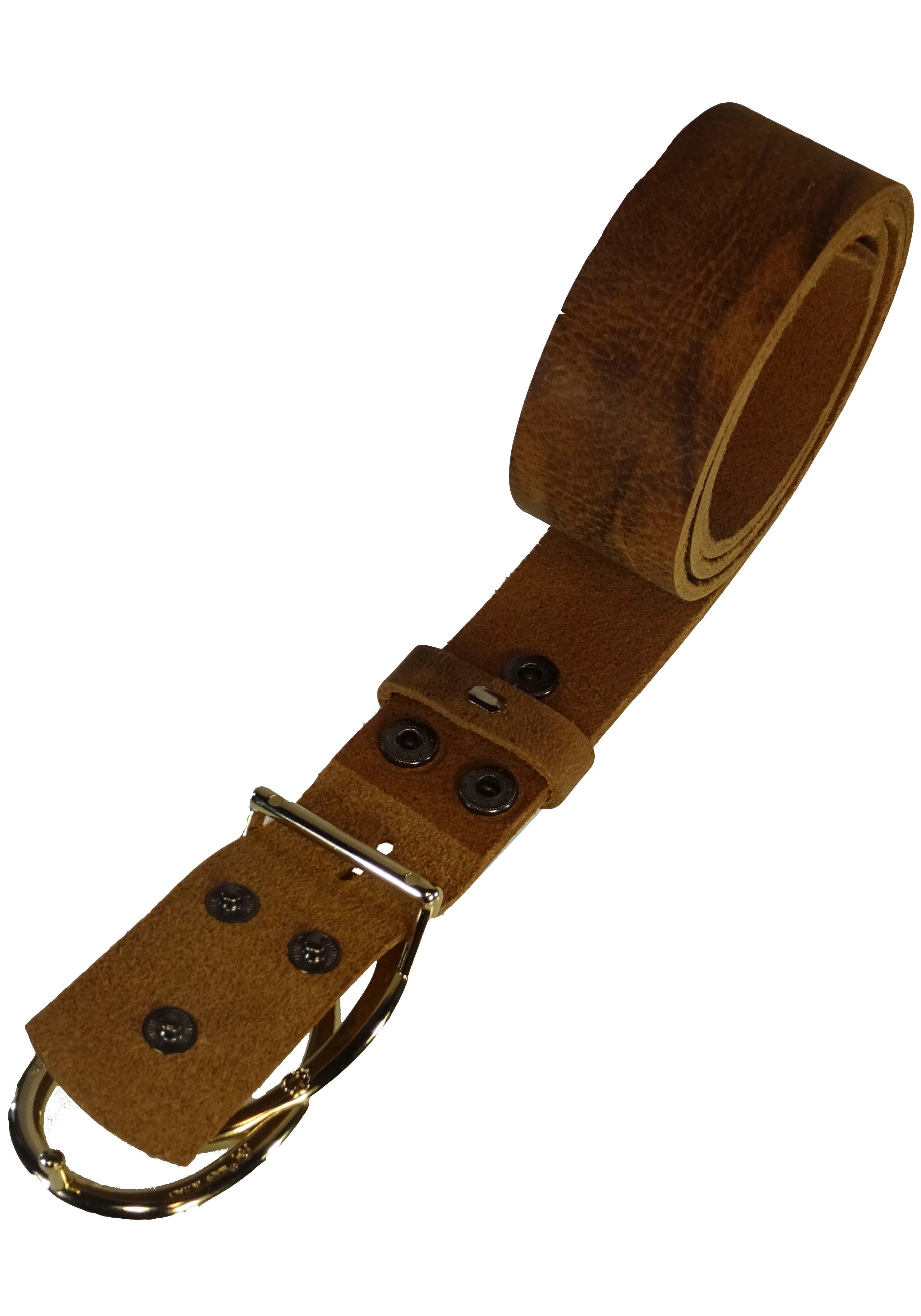 RETTUNGSRING by showroom 019° Leren riem met verwisselbare sluiting "de elegante goud"