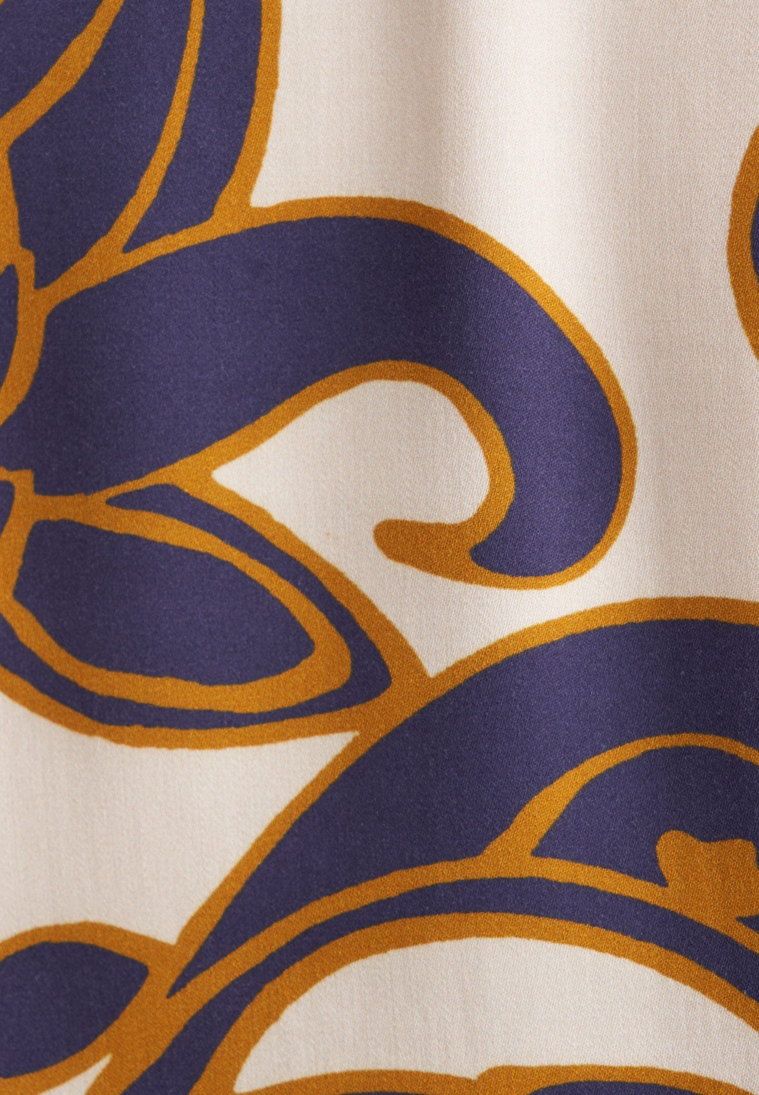 seidensticker Shirtblouse Zwarte roos 3/4-mouw v-hals paisley