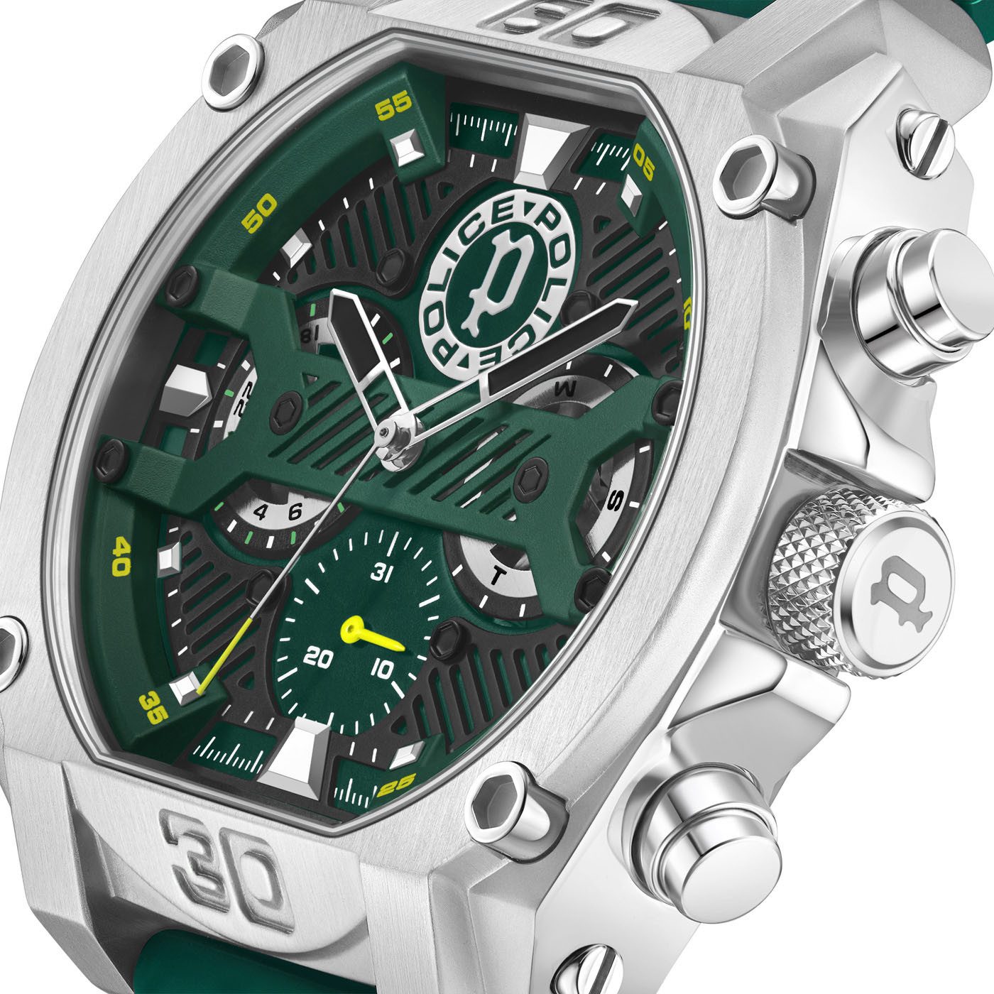 Police Multifunctioneel horloge NORWOOD Quartzhorloge, polshorloge, herenhorloge, siliconen armband, analoog