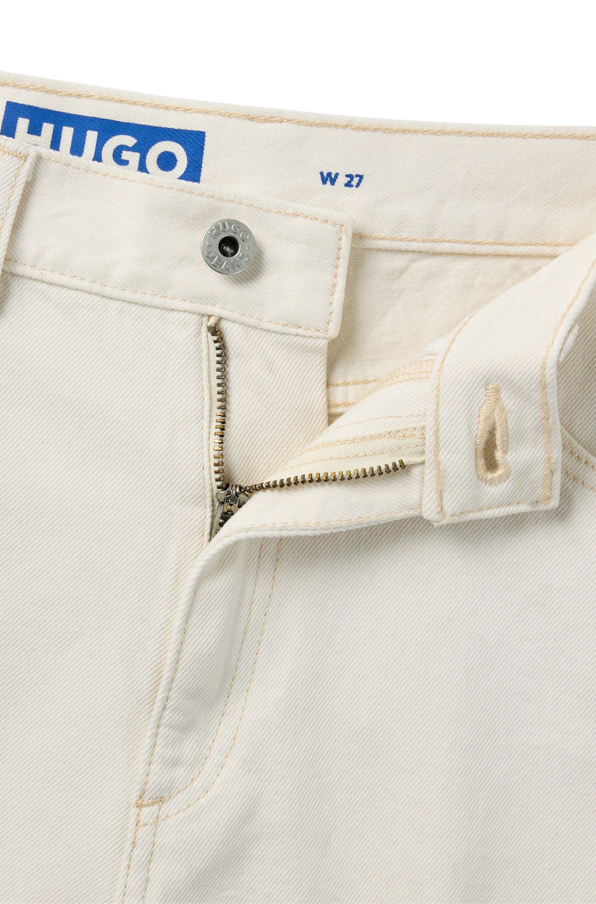 HUGO Blue Short met gesneden rand aan de zoom