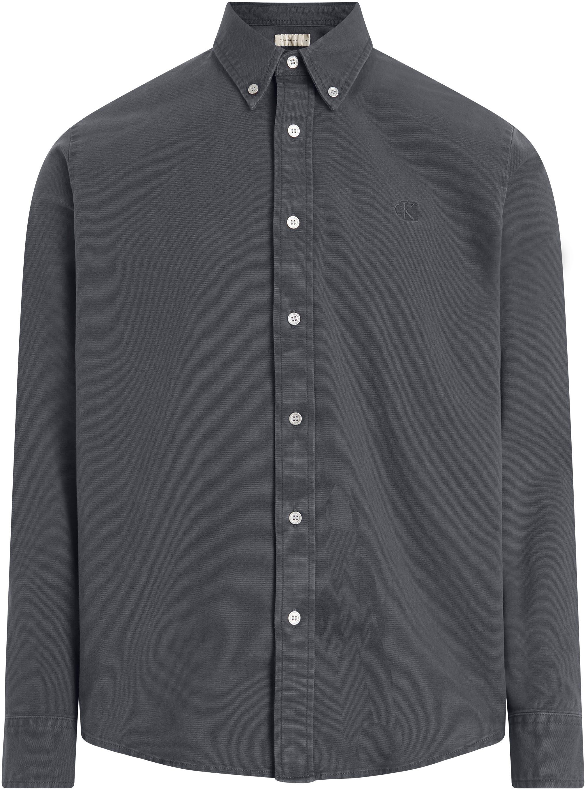 Calvin Klein Overhemd met lange mouwen GARMENT DYE SHIRT met geborduurd logo