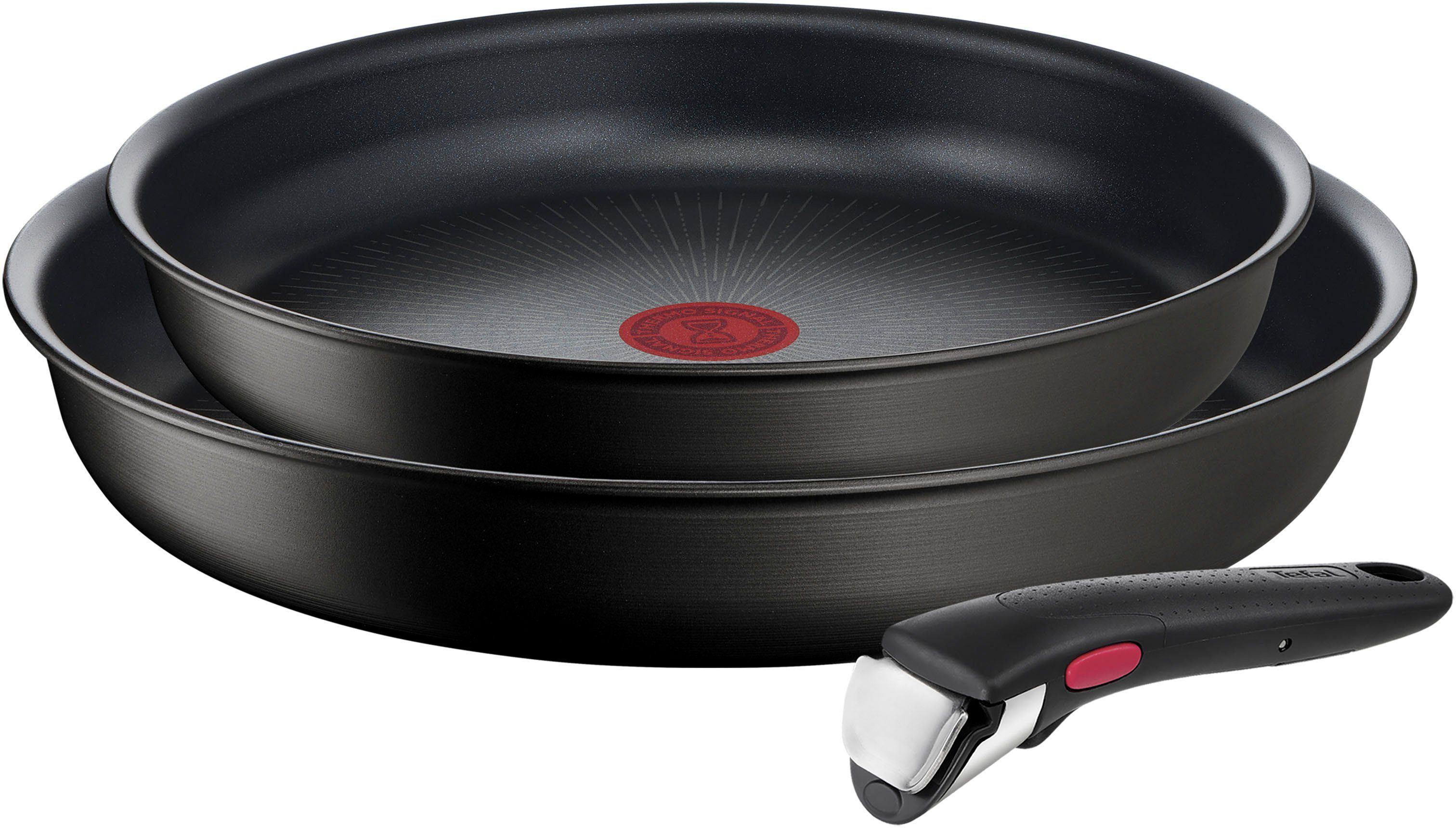 Tefal Pannenset Ingenio Unlimited opvouwbaar, anti-aanbakcoating, inductie, gemaakt in frankrijk, compact (set, 3-delig)