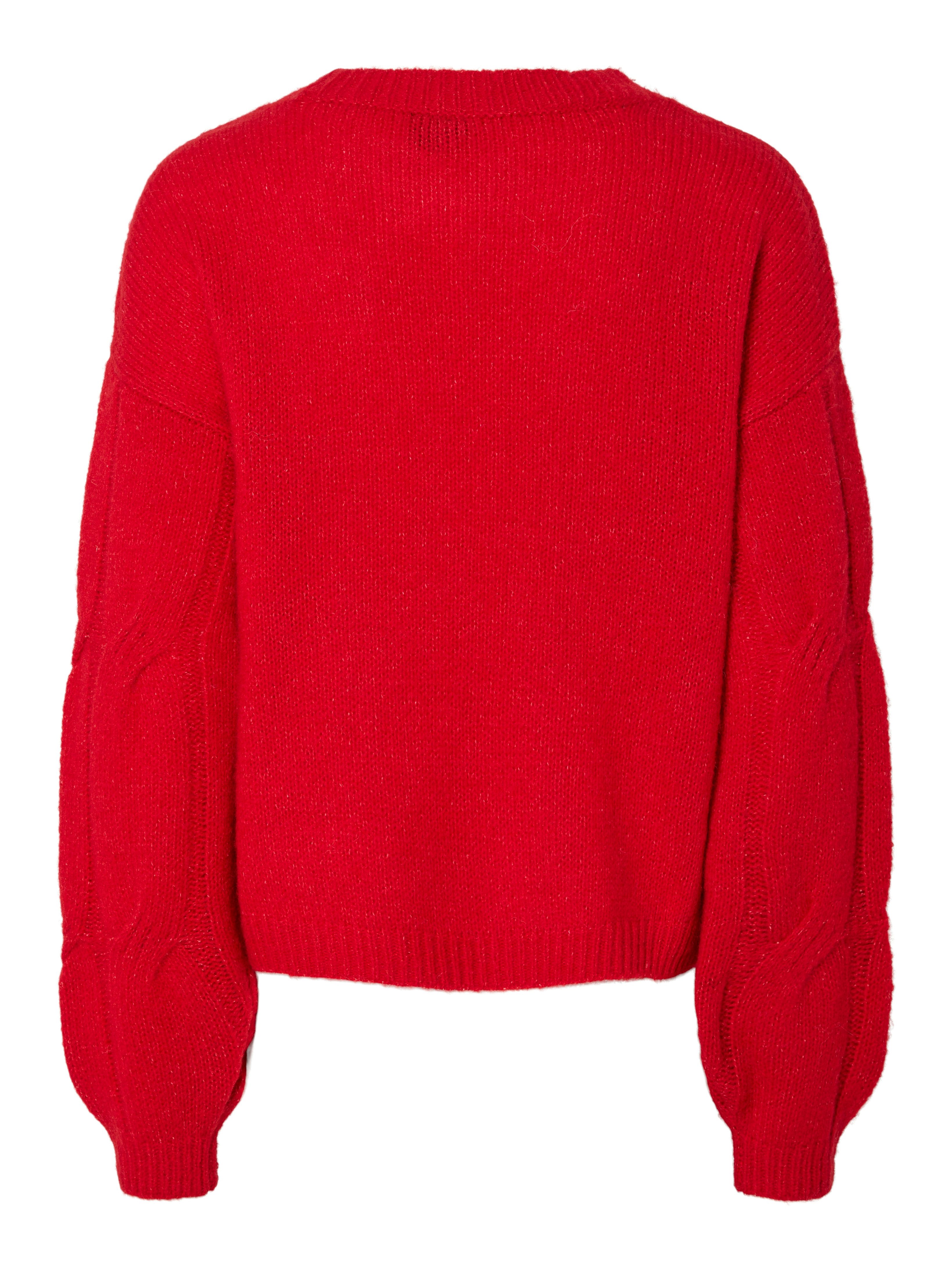 pieces Gebreide trui PCJENNA LS O-NECK CABLE KNIT NOOS BC