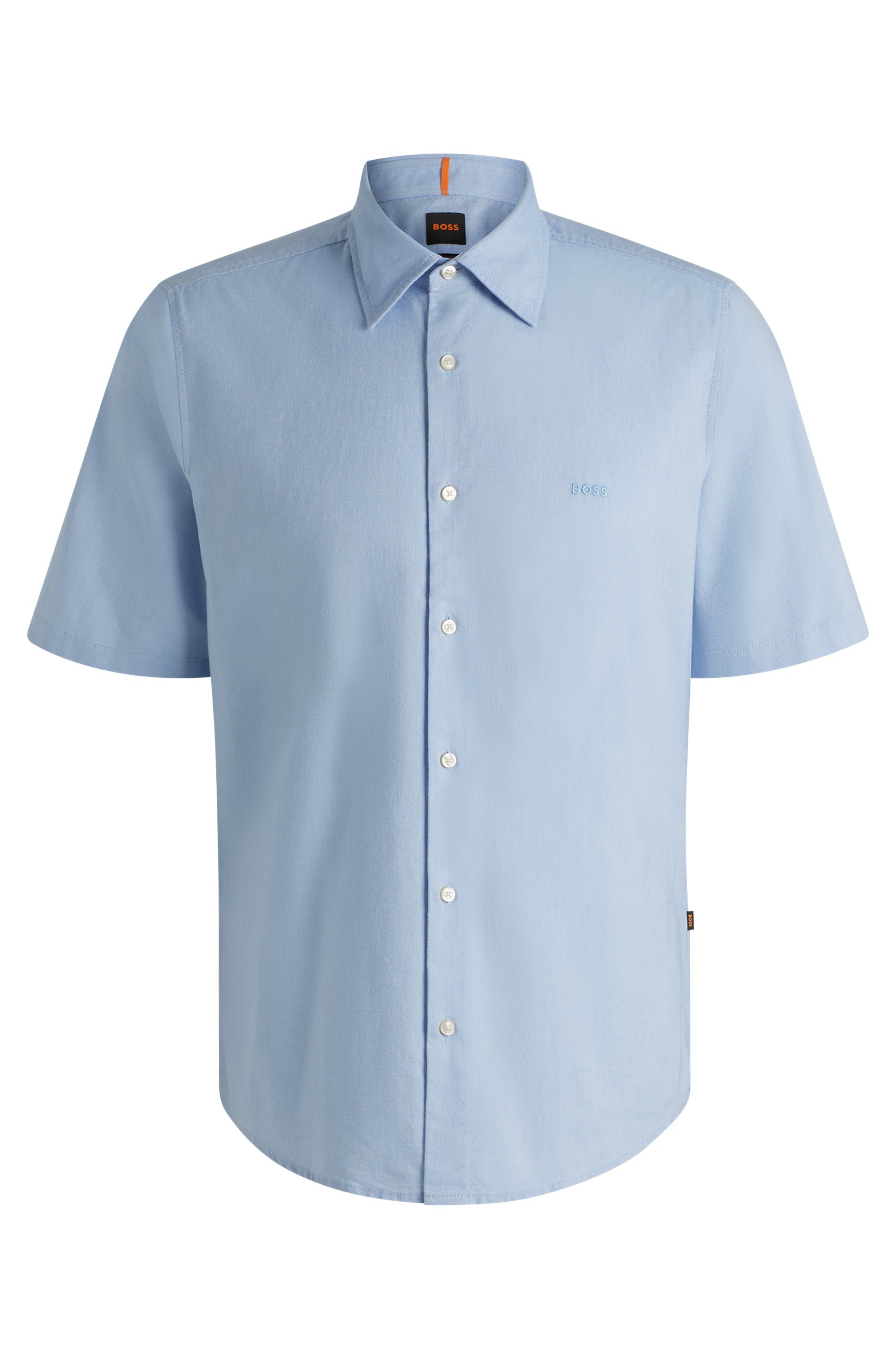 Boss Orange Overhemd met korte mouwen met tonale logo