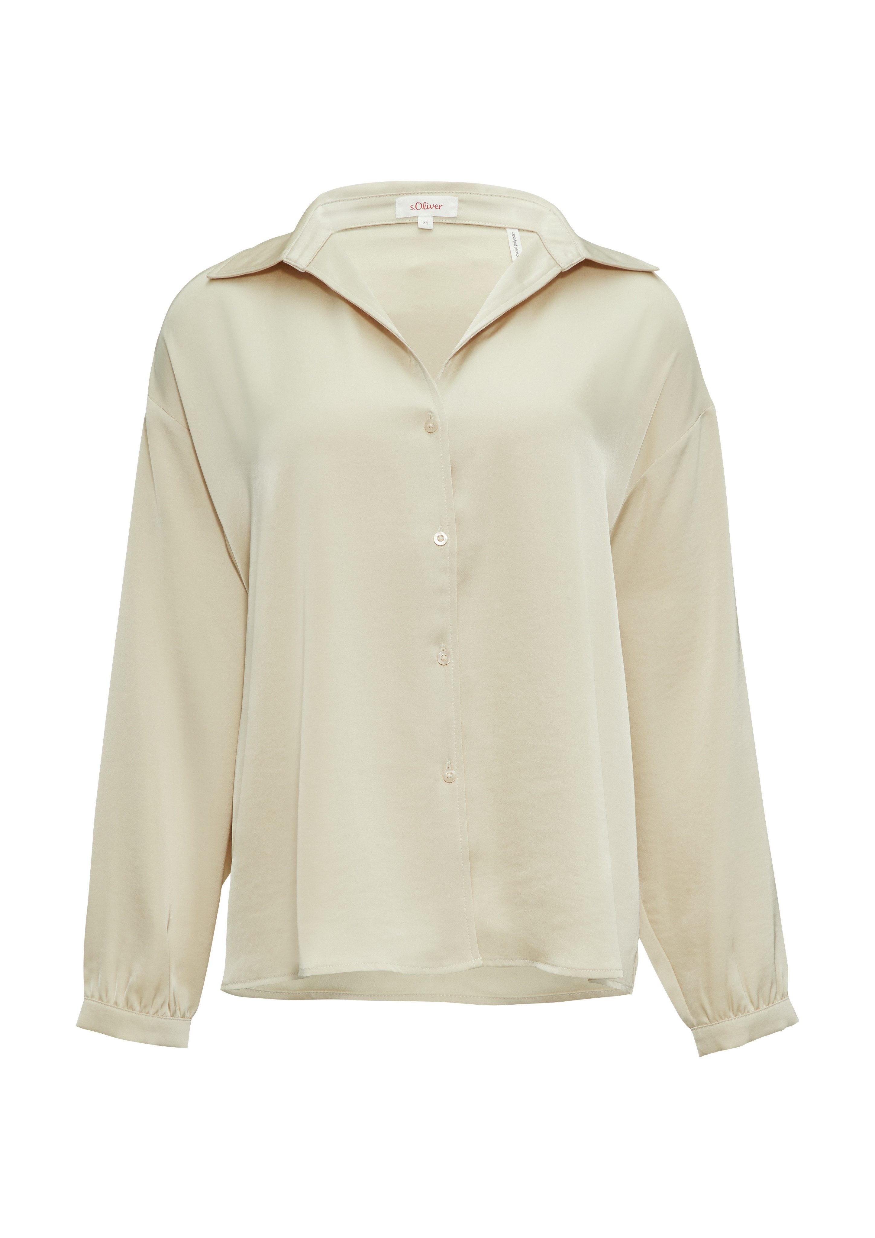 s.Oliver Blouse met lange mouwen met overhemdkraag