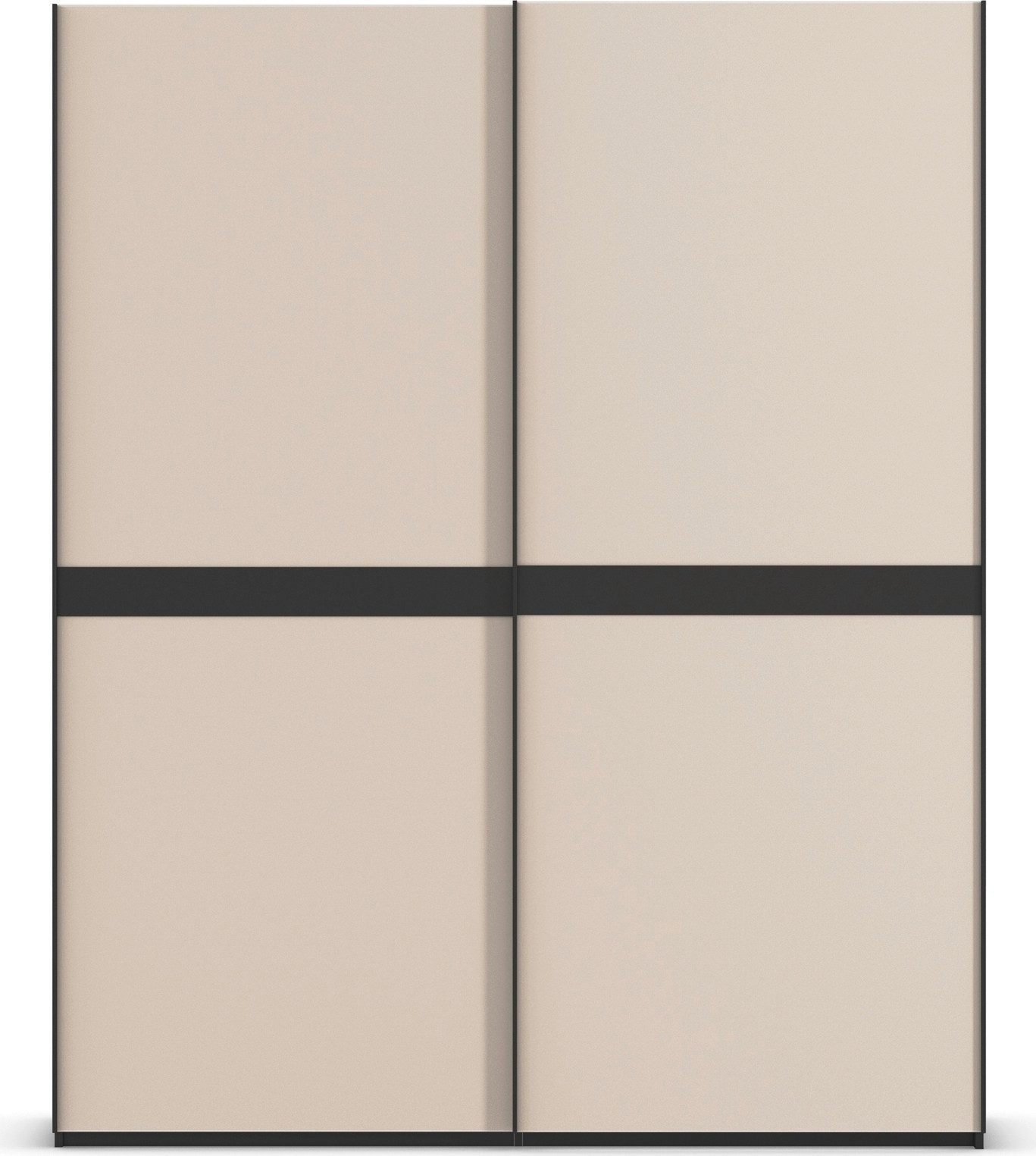 rauch Schuifdeurkast Kledingkast kast garderobe slaapkamerkast SCALE-LINE edel uiterlijk met buikband in corpuskleur met glasfront made in germany