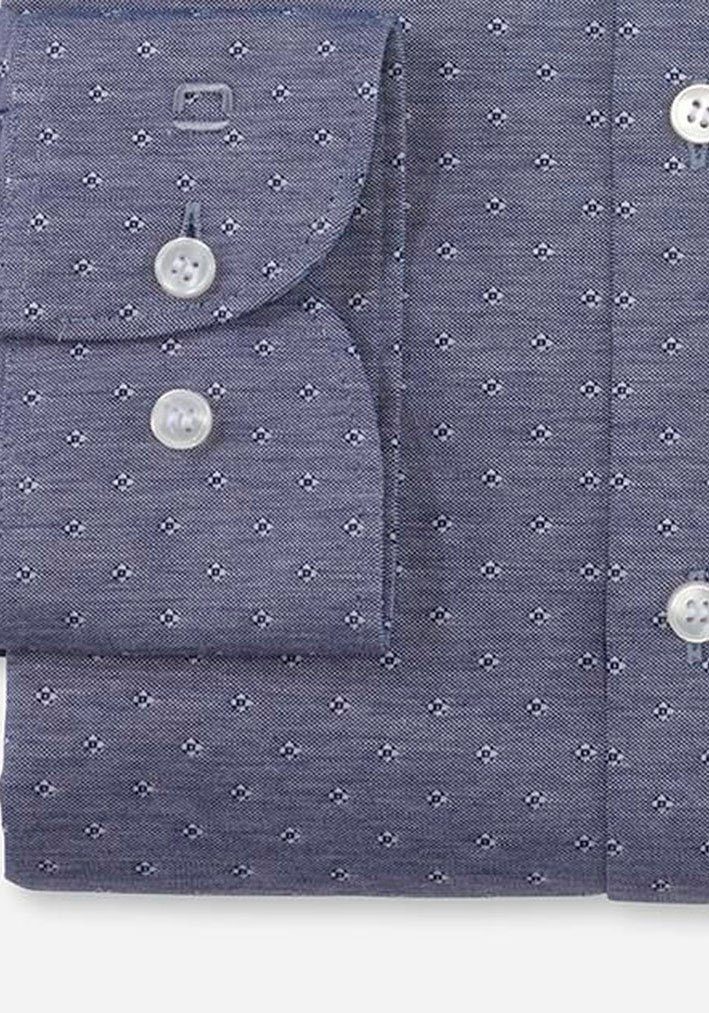 OLYMP Overhemd met lange mouwen No. Six 24/Seven super slim jersey overhemd
