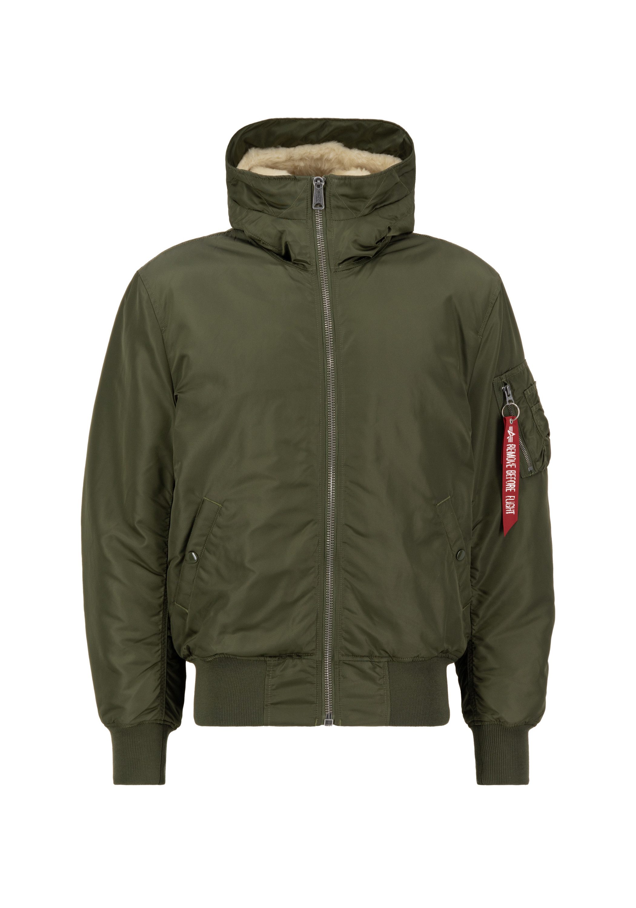 Alpha Industries MA-1 Hooded Flight Jacket Dark Green