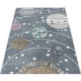 ayyildiz teppiche vloerkleed voor de kinderkamer funny 2105 kinderkleed met maan- en sterrenmotief grijs