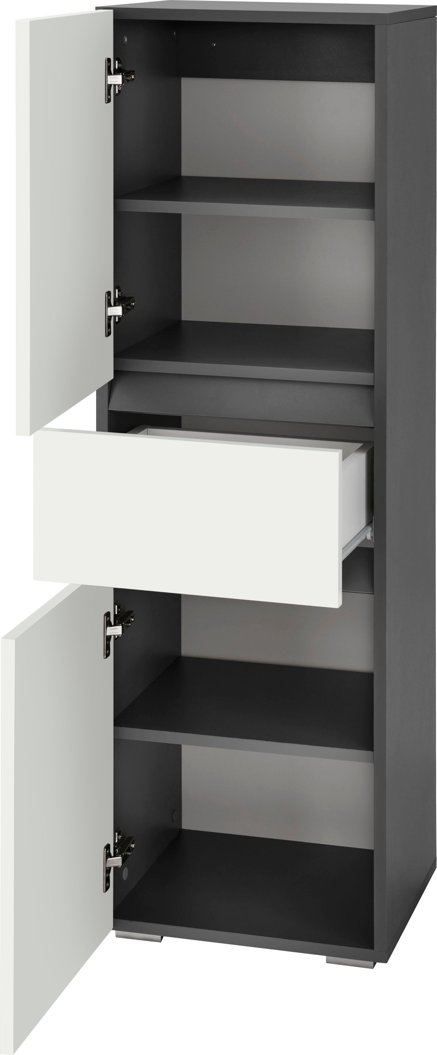 Home affaire Halfhoge kast Wisla Hoogte 130 cm, met deuren & lade