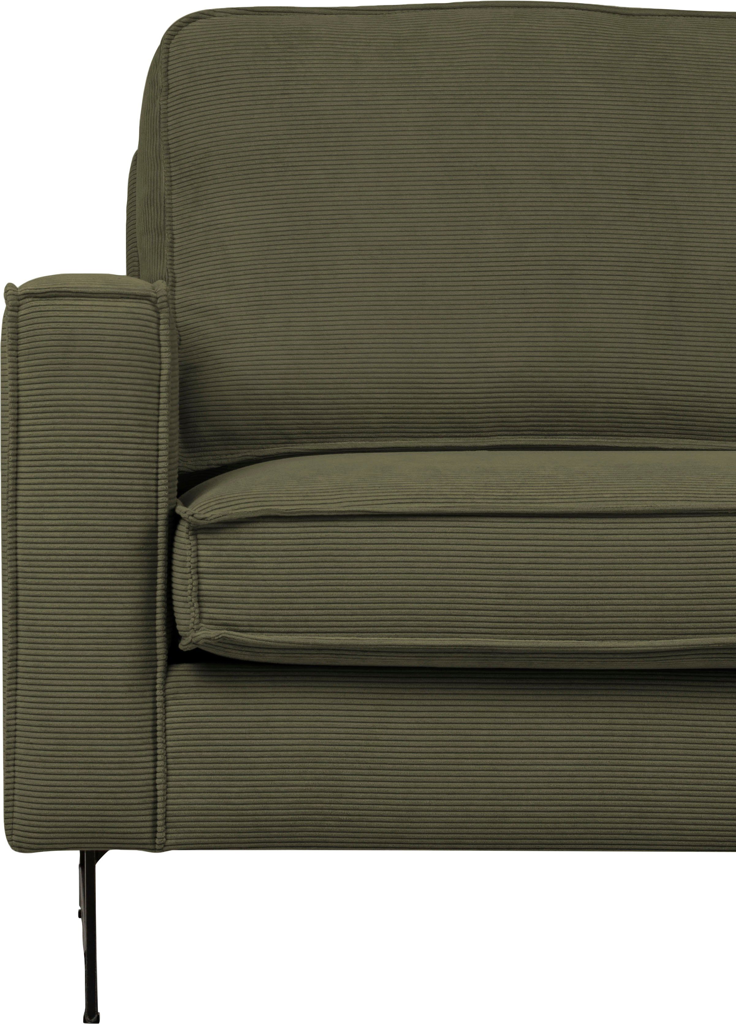 Places of Style Hoekbank Pinto, 290 cm, cord, chenille, leerlook, ottomane links/rechts