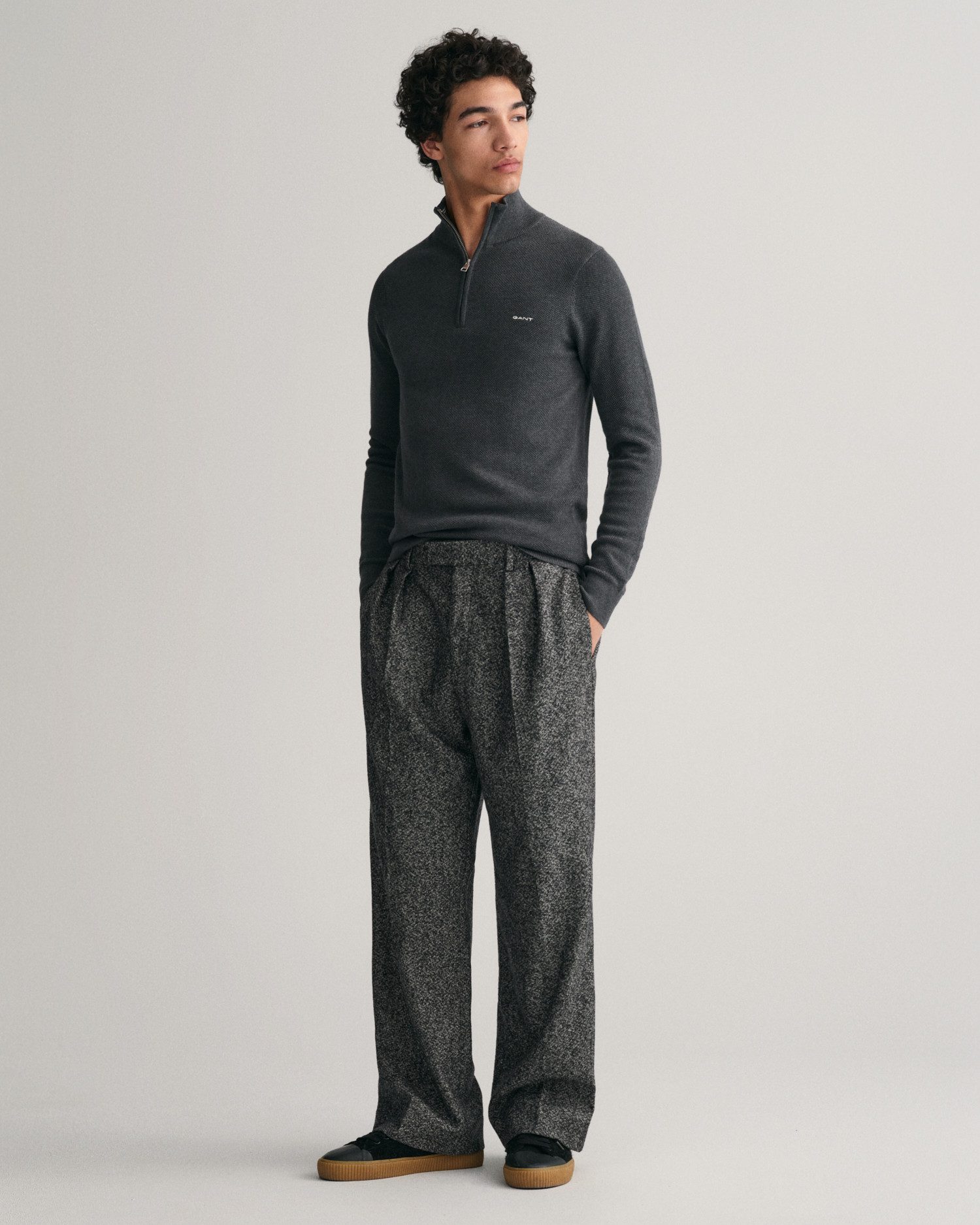 Gant Schipperstrui COTTON PIQUE HALF ZIP