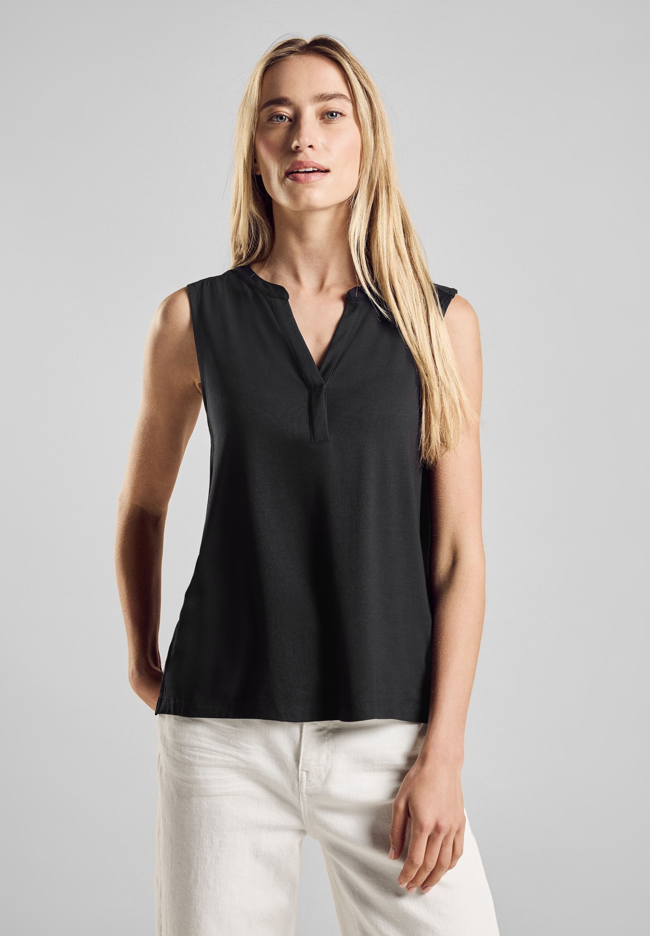 STREET ONE Shirttop met ingesneden hals