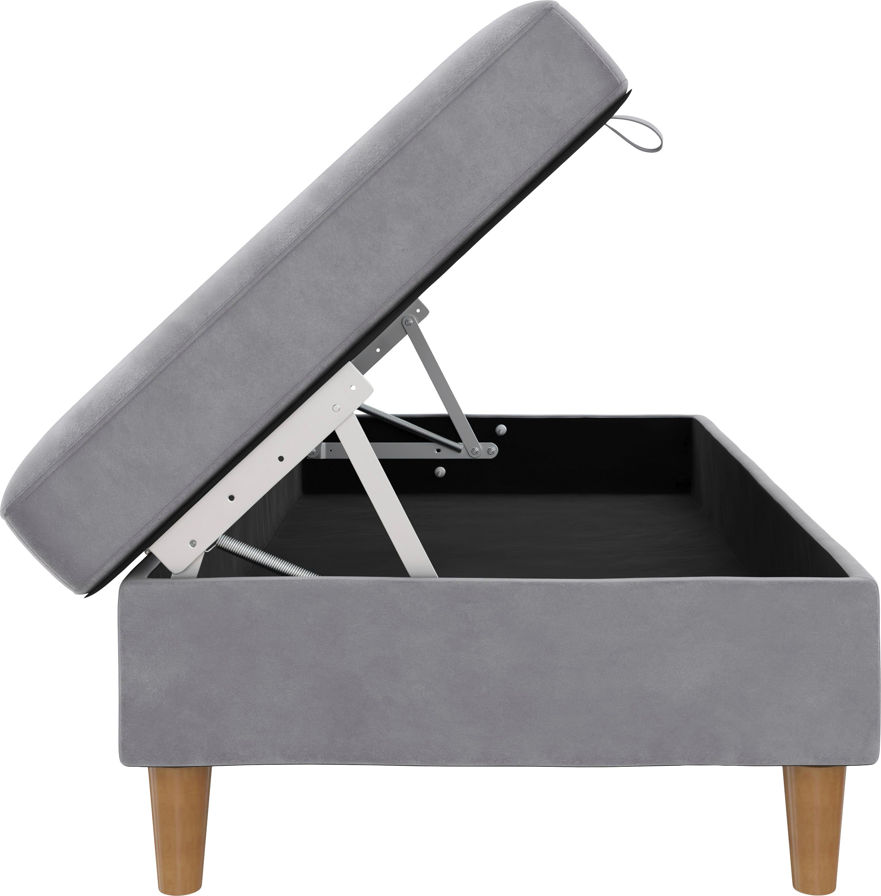 Dorel Home Hocker met bergruimte Lilly met bergruimte, vrij in ruimte plaatsbaar, zithoogte 43 cm (1 stuk)