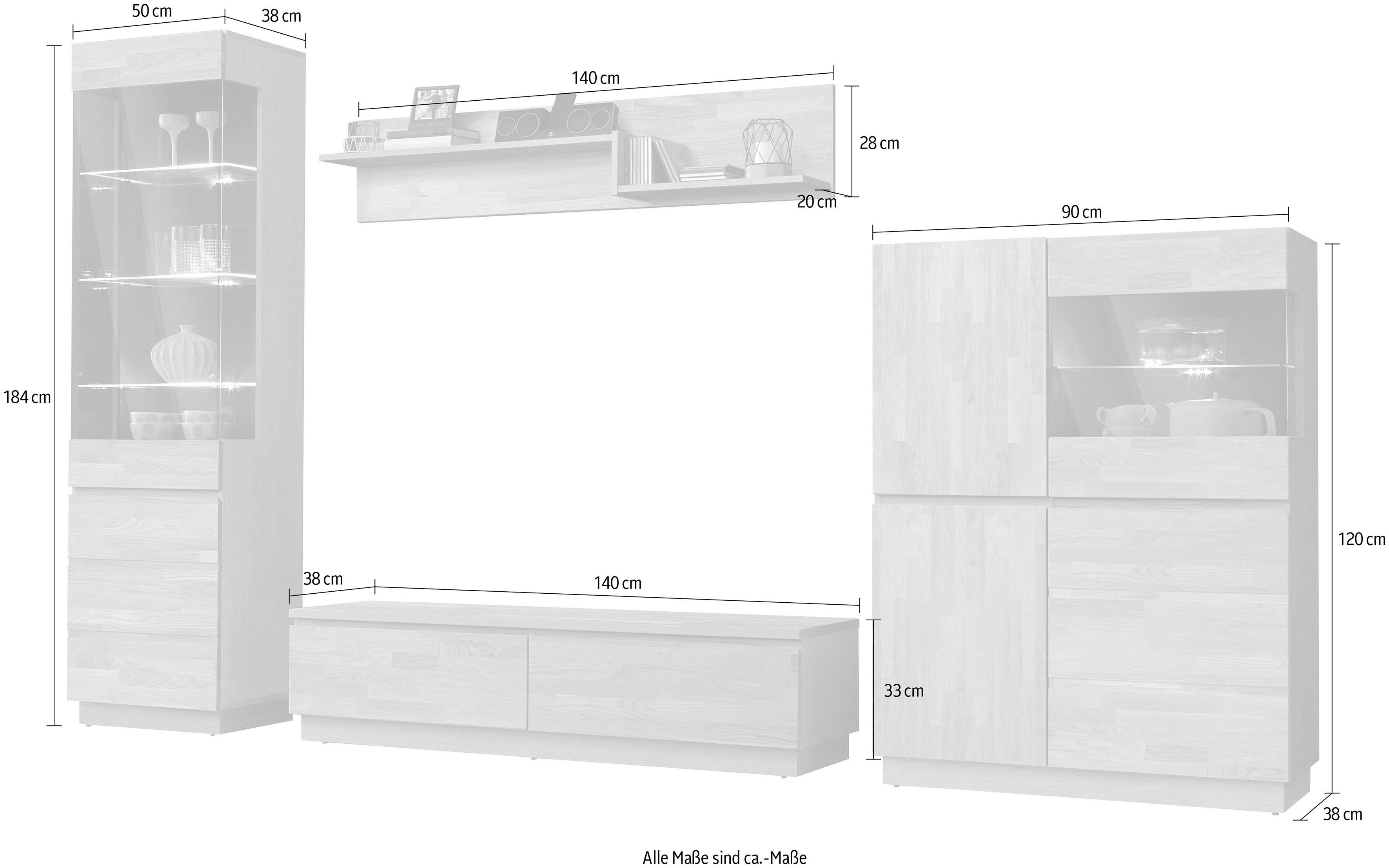 Home affaire Wandmeubel (set, 4-delig)