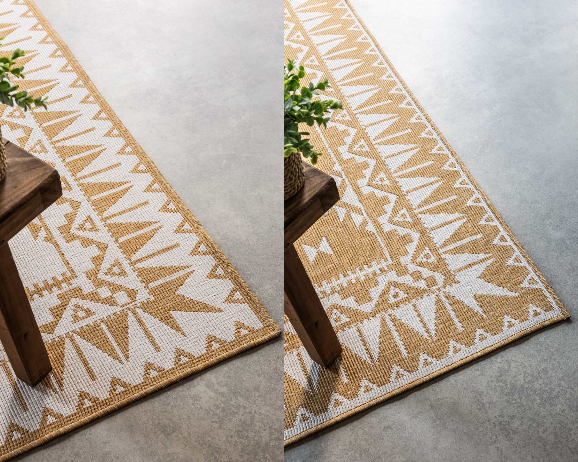 ELLE DECORATION Vloerkleed Dynamic, omkeerbaar tapijt Vlakweefsel, binnen- en buiten, modern, omkeerbaar, balkon, woonkamer, buiten