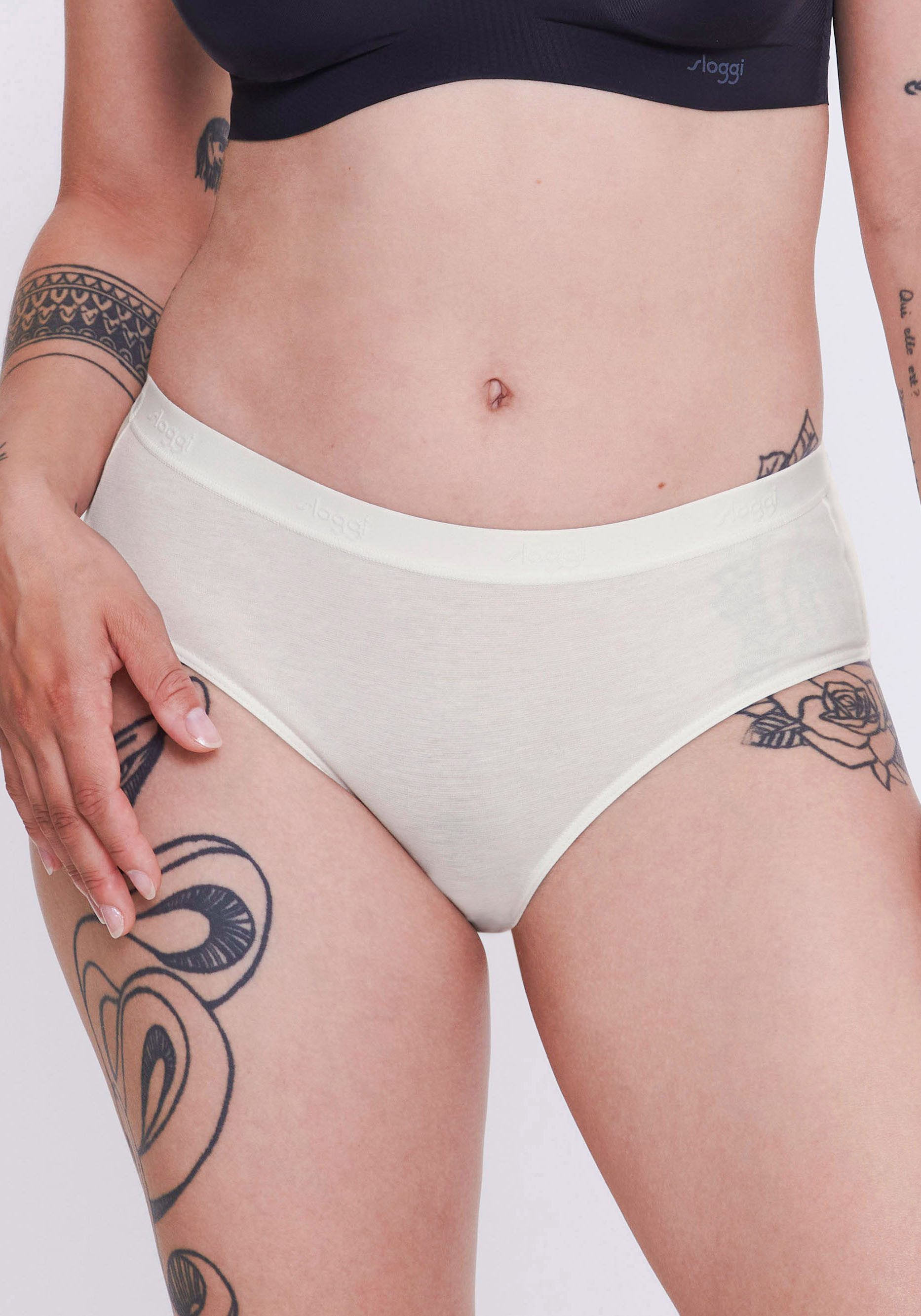 Sloggi Slip GO Casual Midi 2P zachte en ademende katoenkwaliteit (2 stuks Set van 2)
