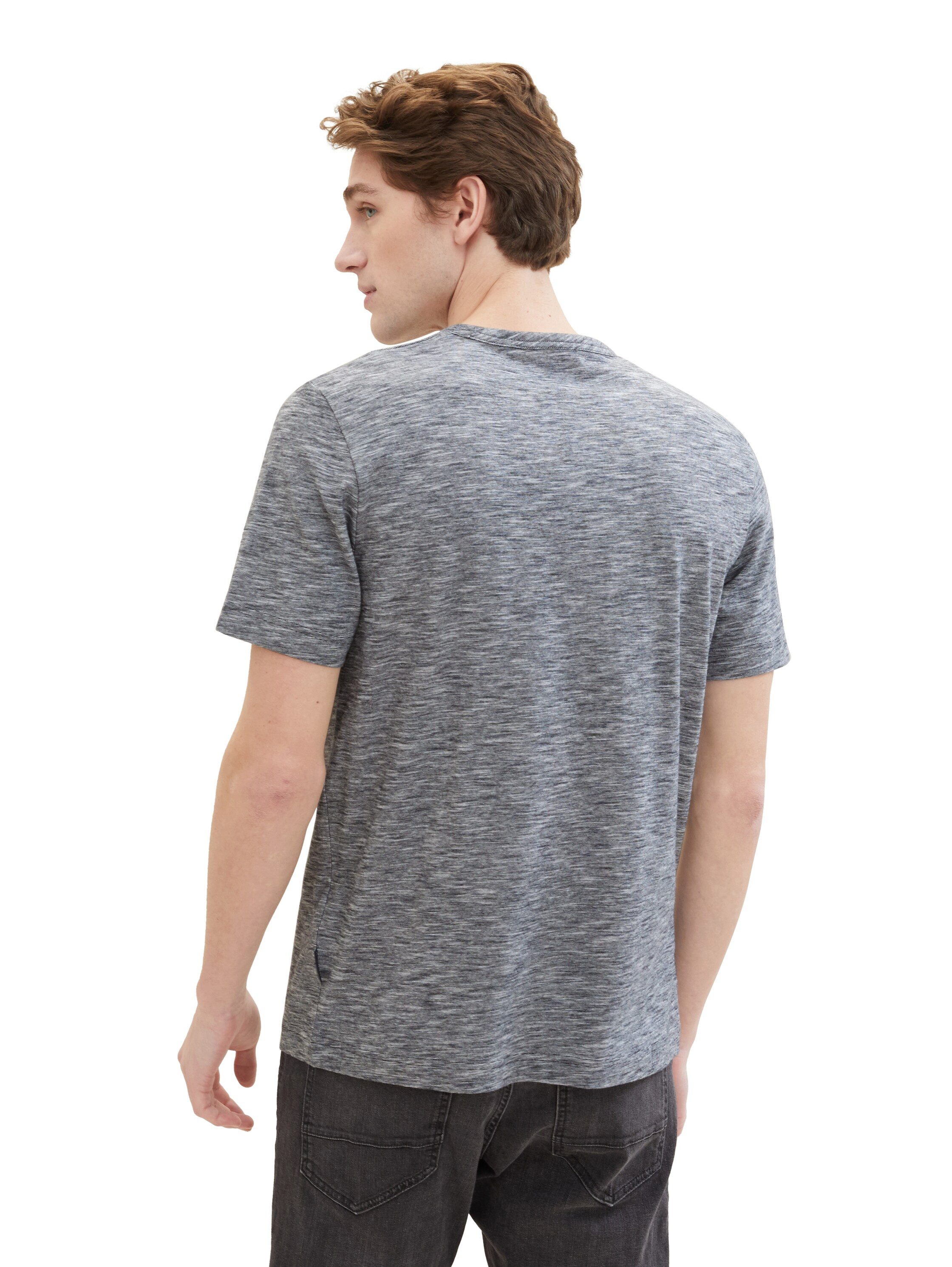 Tom Tailor Shirt met ronde hals in mêlee-look