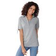 classic basics shirt met korte mouwen poloshirt (1-delig) grijs