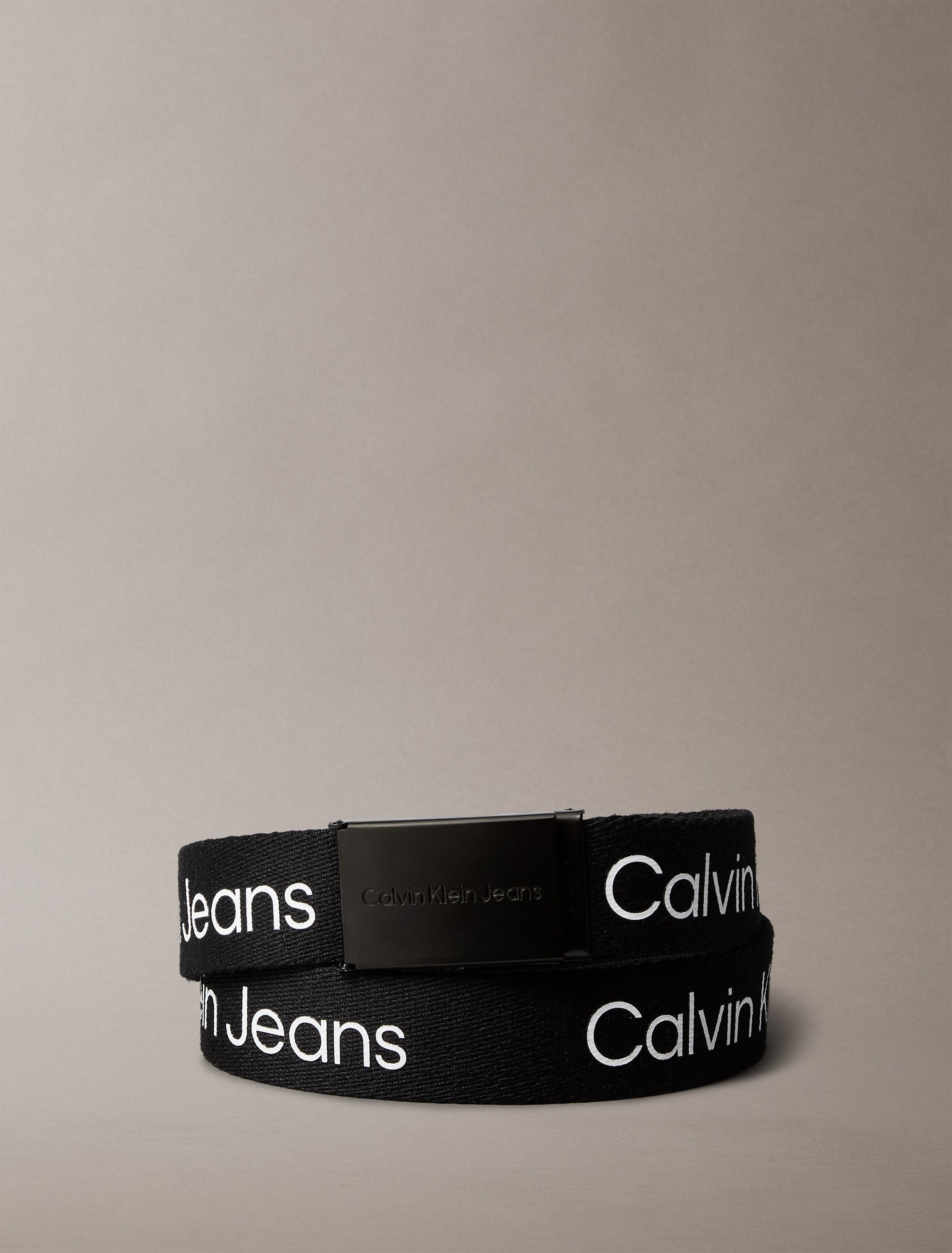 Calvin Klein Koppelriem CANVAS LOGO METALLIC BUCKLE BELT