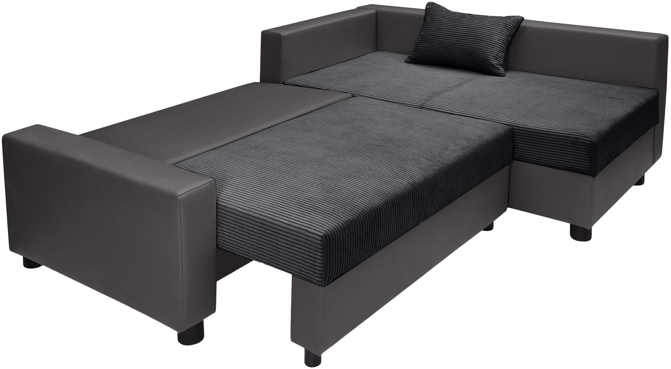 COLLECTION AB Hoekbank Parma L-vorm met slaapfunctie en bedlade, inclusief kussens, bonell-federkern