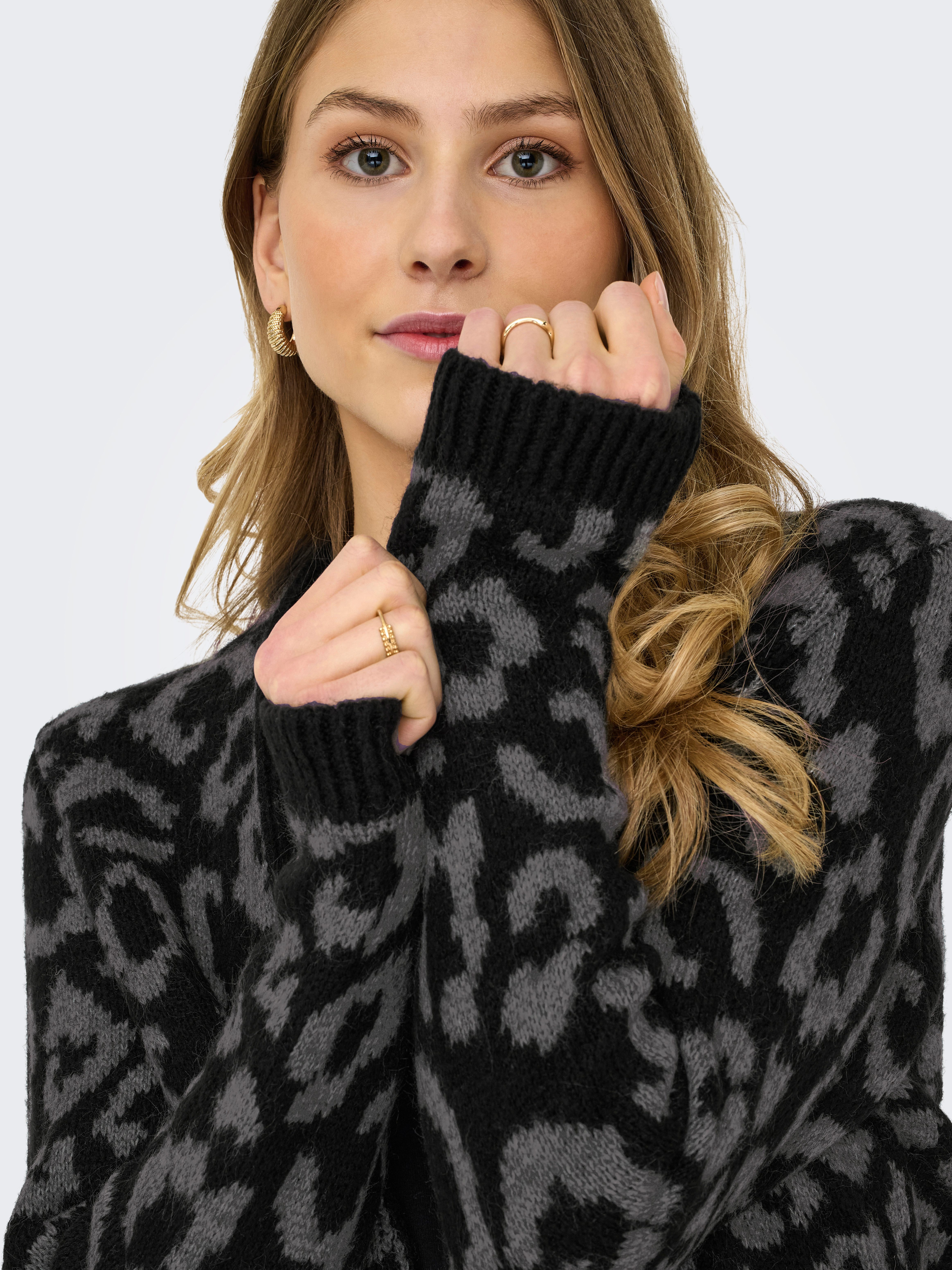 Only Vest ONLJADE ANIMAL AO LS CARDIGAN RP KNT