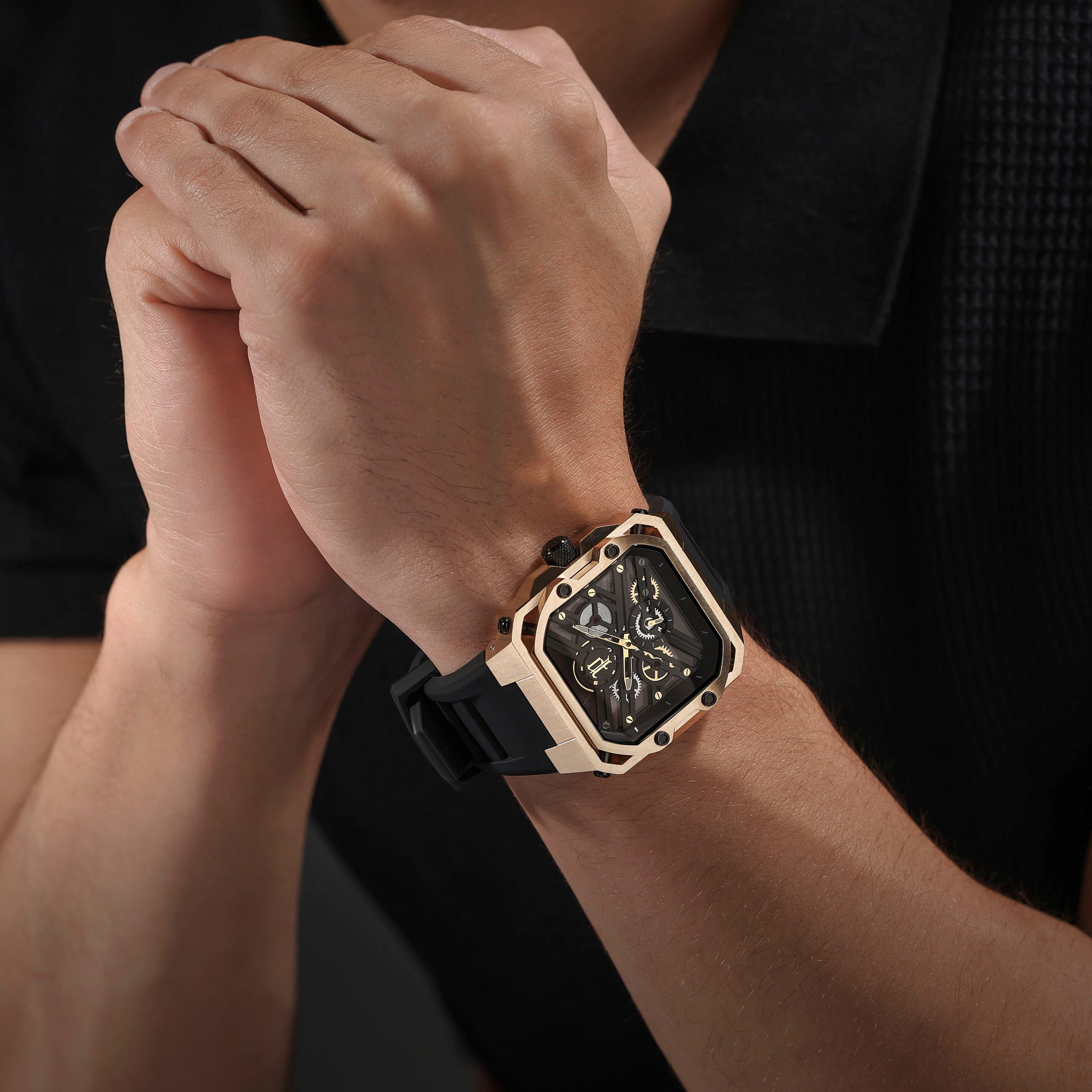 Police Multifunctioneel horloge DISRUPTOR I Quartzhorloge, polshorloge, herenhorloge, siliconen armband, analoog