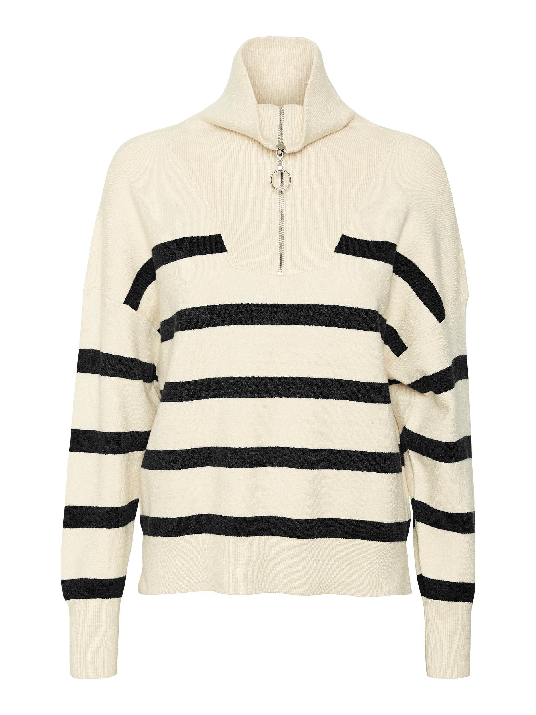 Vero Moda Schipperstrui VMSABA STRIPE LS HIGHNECK BLOUSE GA NOOS