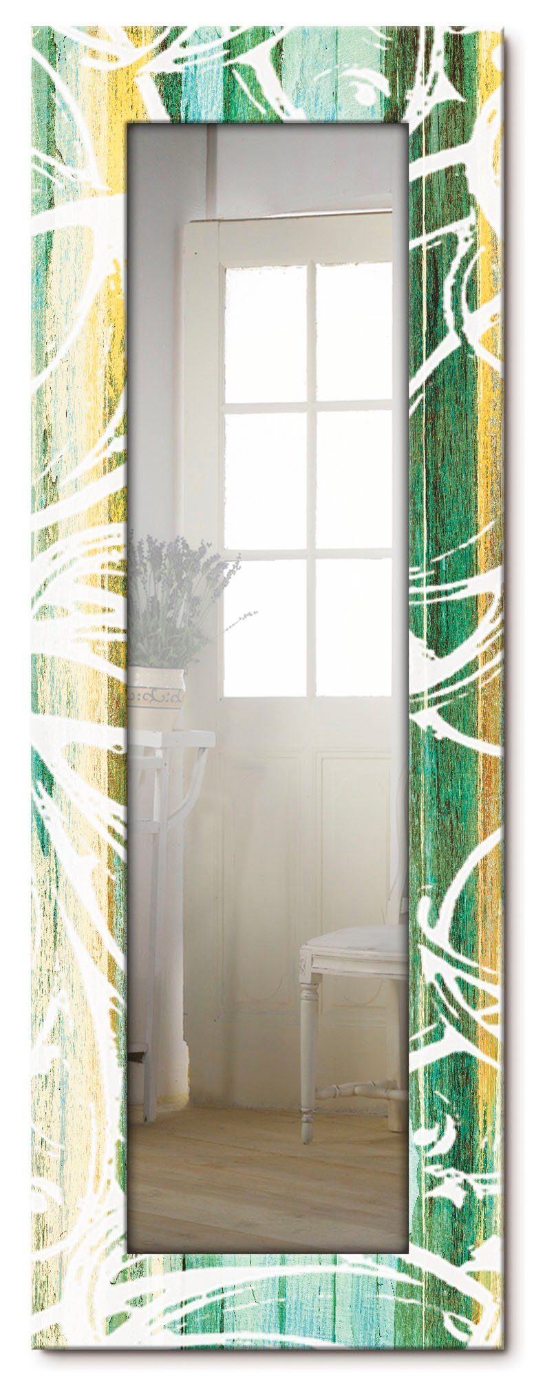 Artland Sierspiegel Ornamenten in moderne stijl ingelijste spiegel voor het hele lichaam met motiefrand, geschikt voor kleine, smalle hal, halspiegel, mirror spiegel omrand om op t